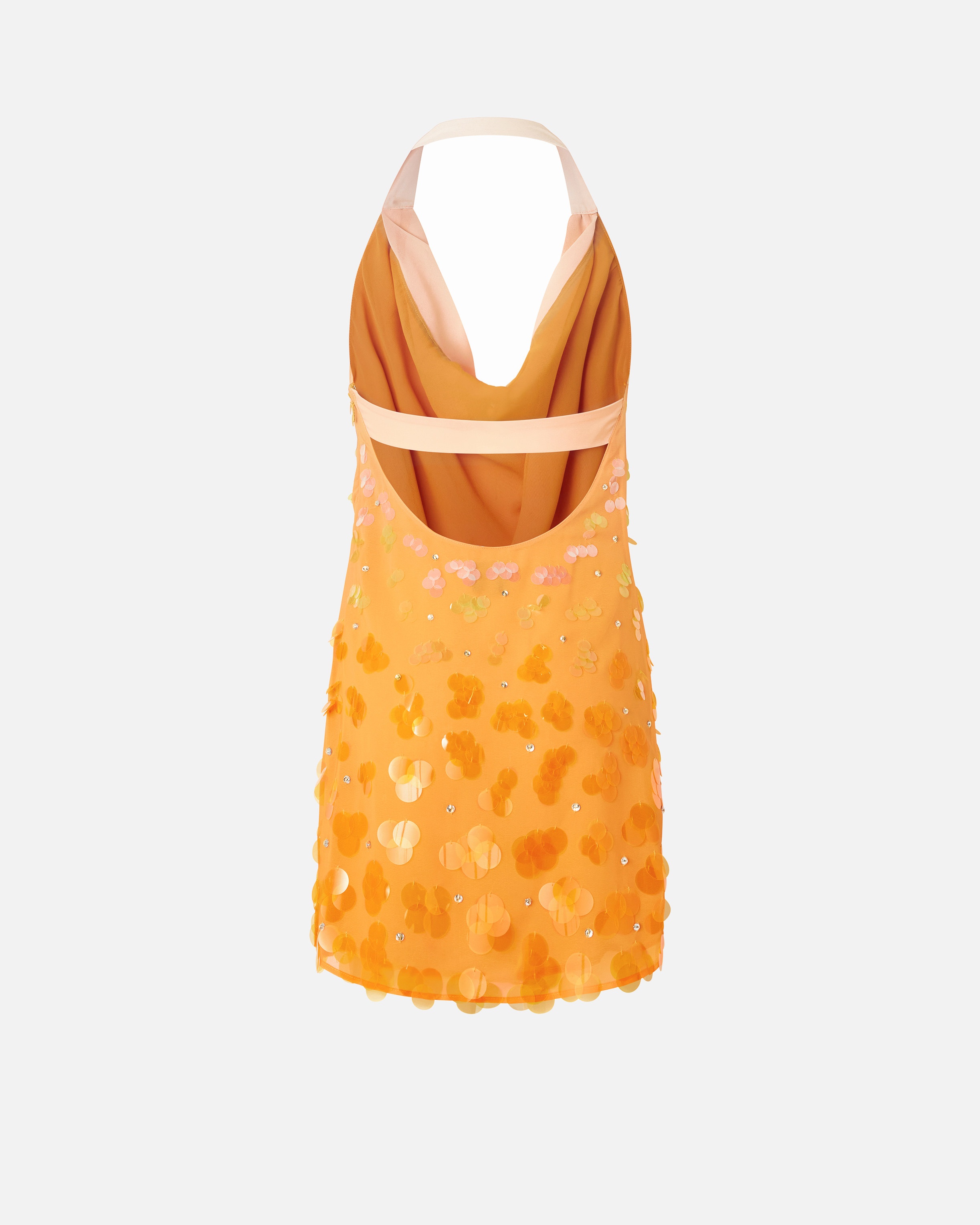 GRADIENT MINI DRESS WITH SEQUINS AND OPEN BACK - 2