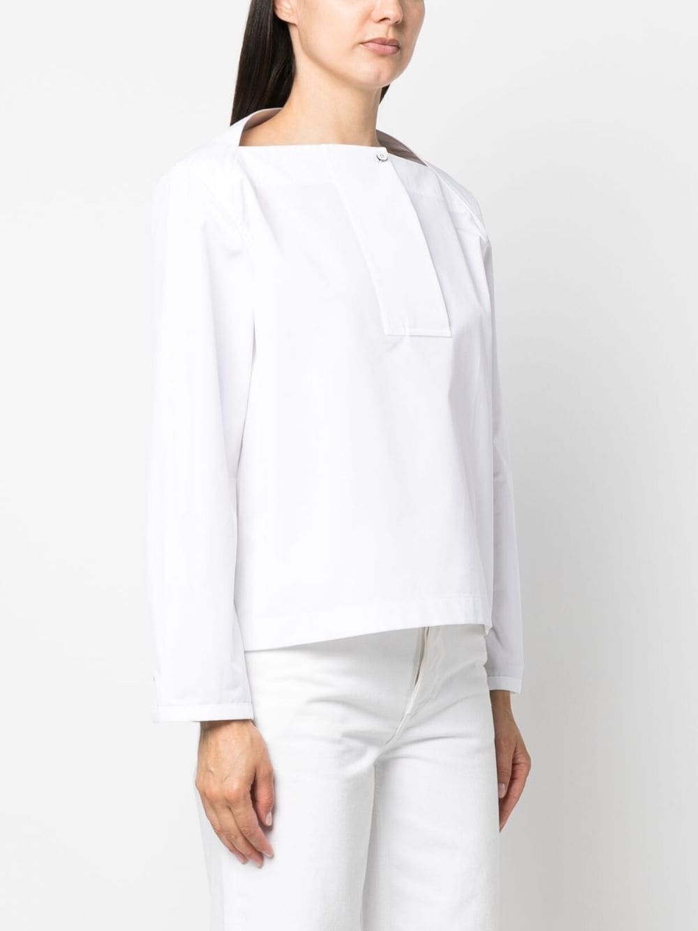 long-sleeved cotton blouse - 3