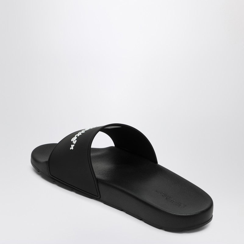 Off-White Off-White Slides Black With Bookish Logo Men