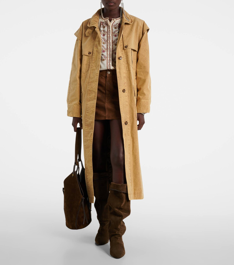 Isabel Marant Étoile Michaela denim trench coat outlook