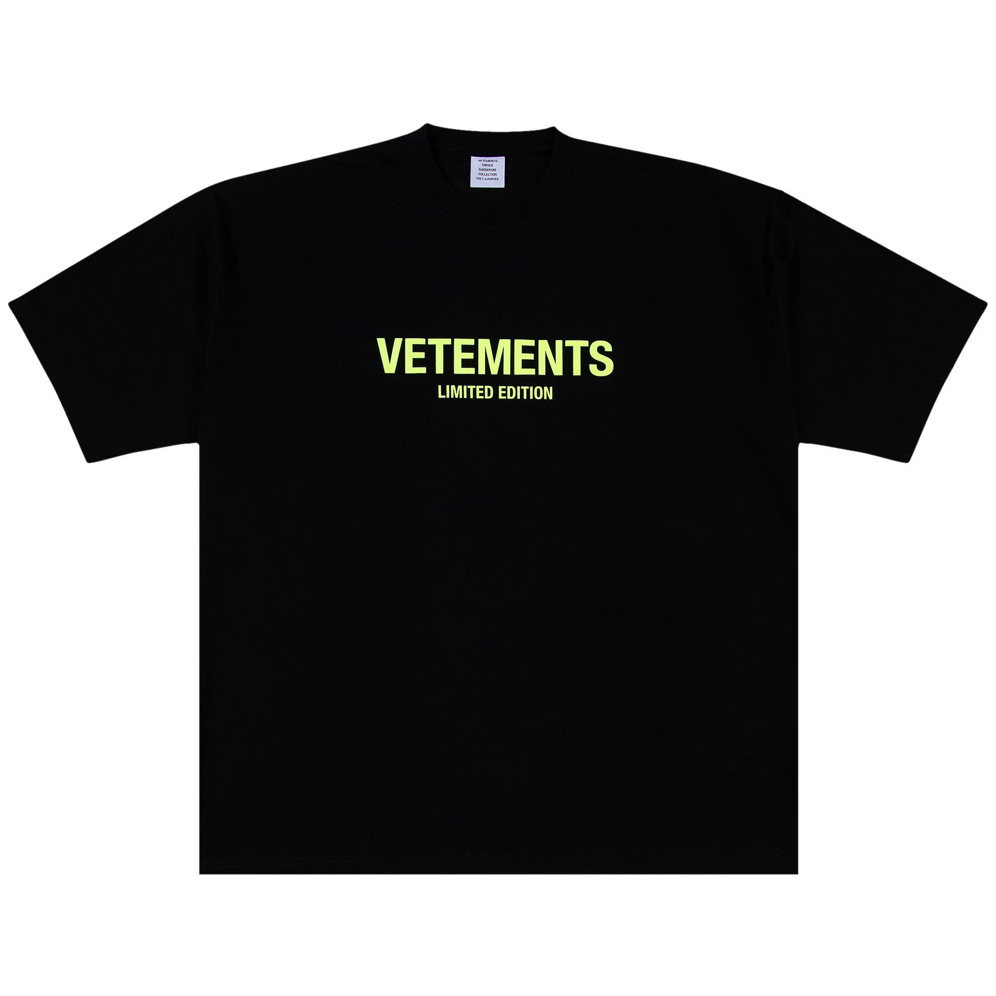 Vetements Limited Edition Logo T-Shirt 'Black/Yellow' - 1