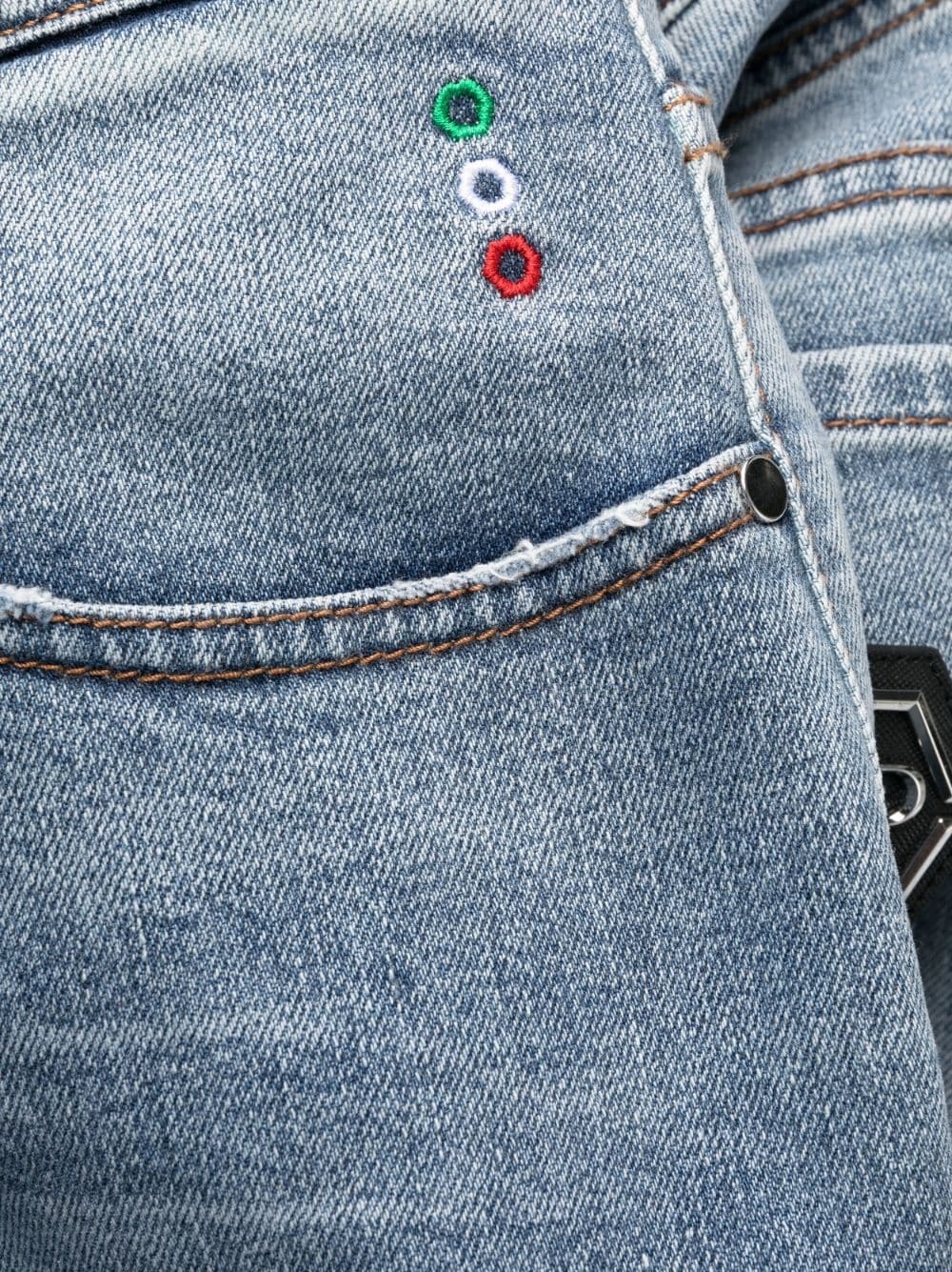 logo-plaque straight-cut jeans - 6
