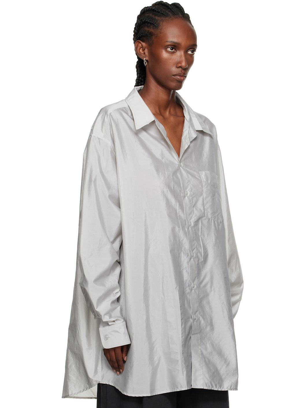 Gray Long-Sleeve Shirt - 2
