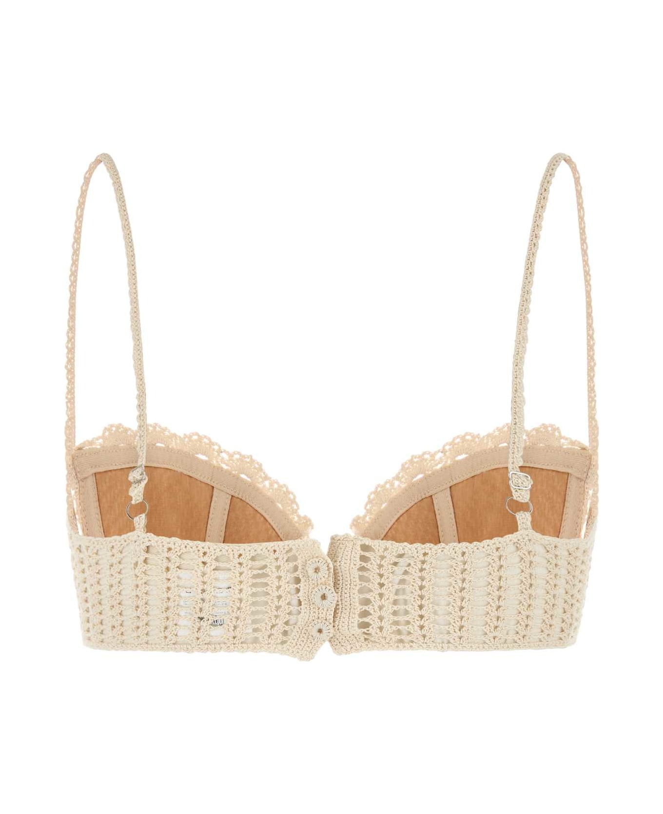 Ivory Crochet Bra - 2