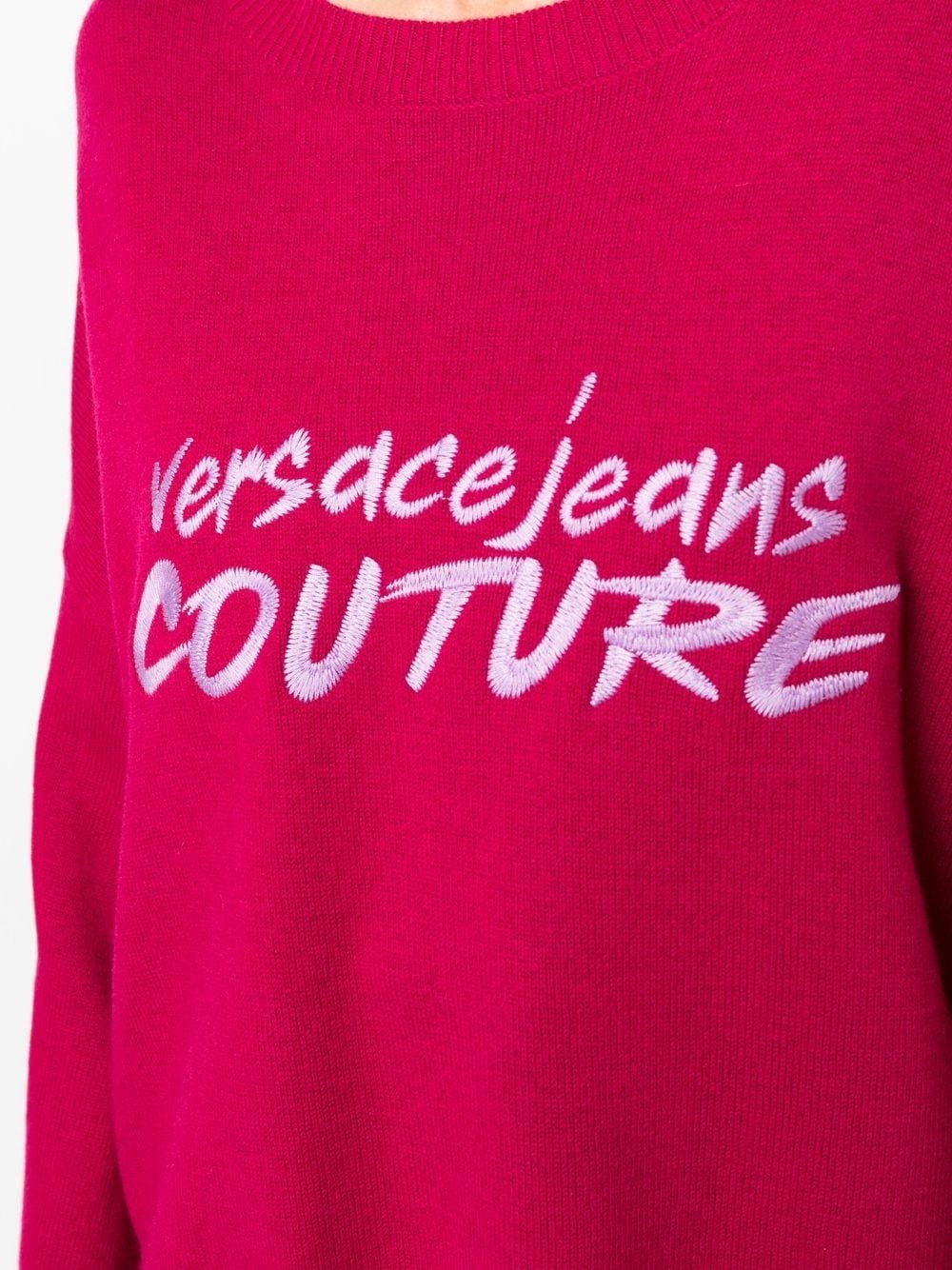 embroidered-logo wide-sleeve jumper - 5