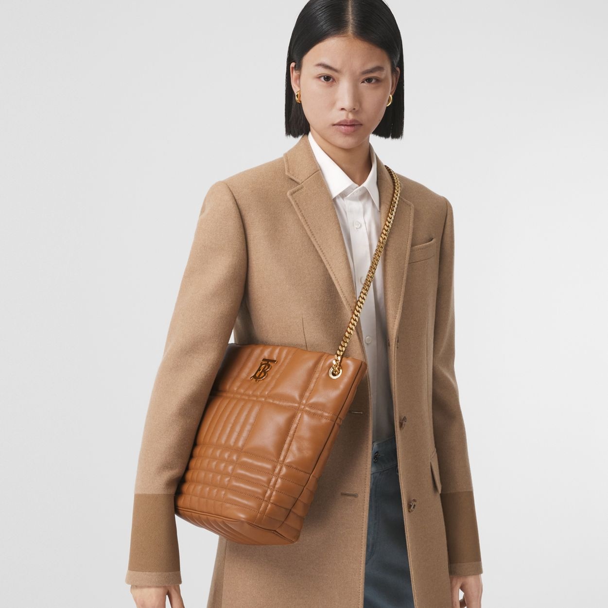 Medium Quilted Lambskin Lola Bucket Bag - 3
