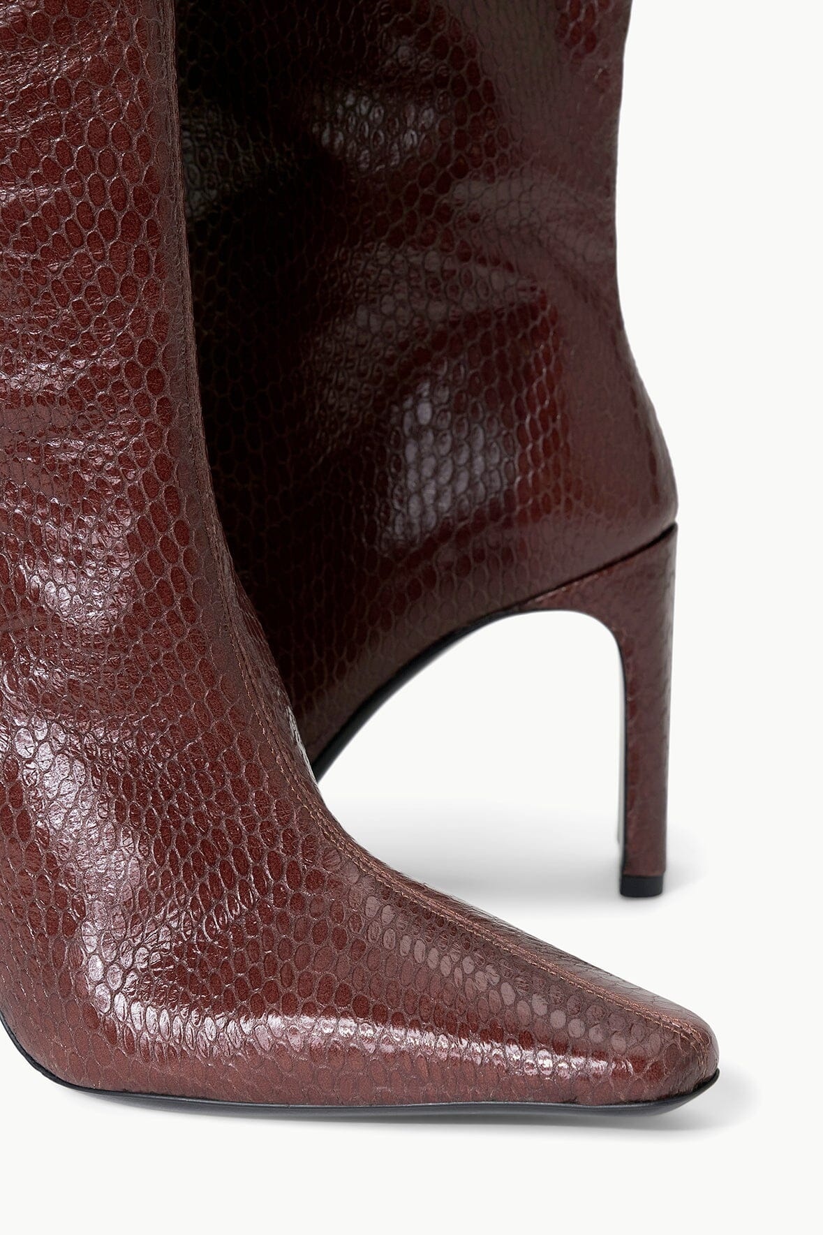 STAUD WALLY HIGH HEEL BOOT MAHOGANY - 5