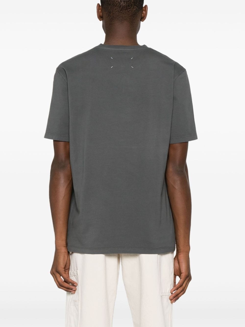 plain cotton T-shirt - 4