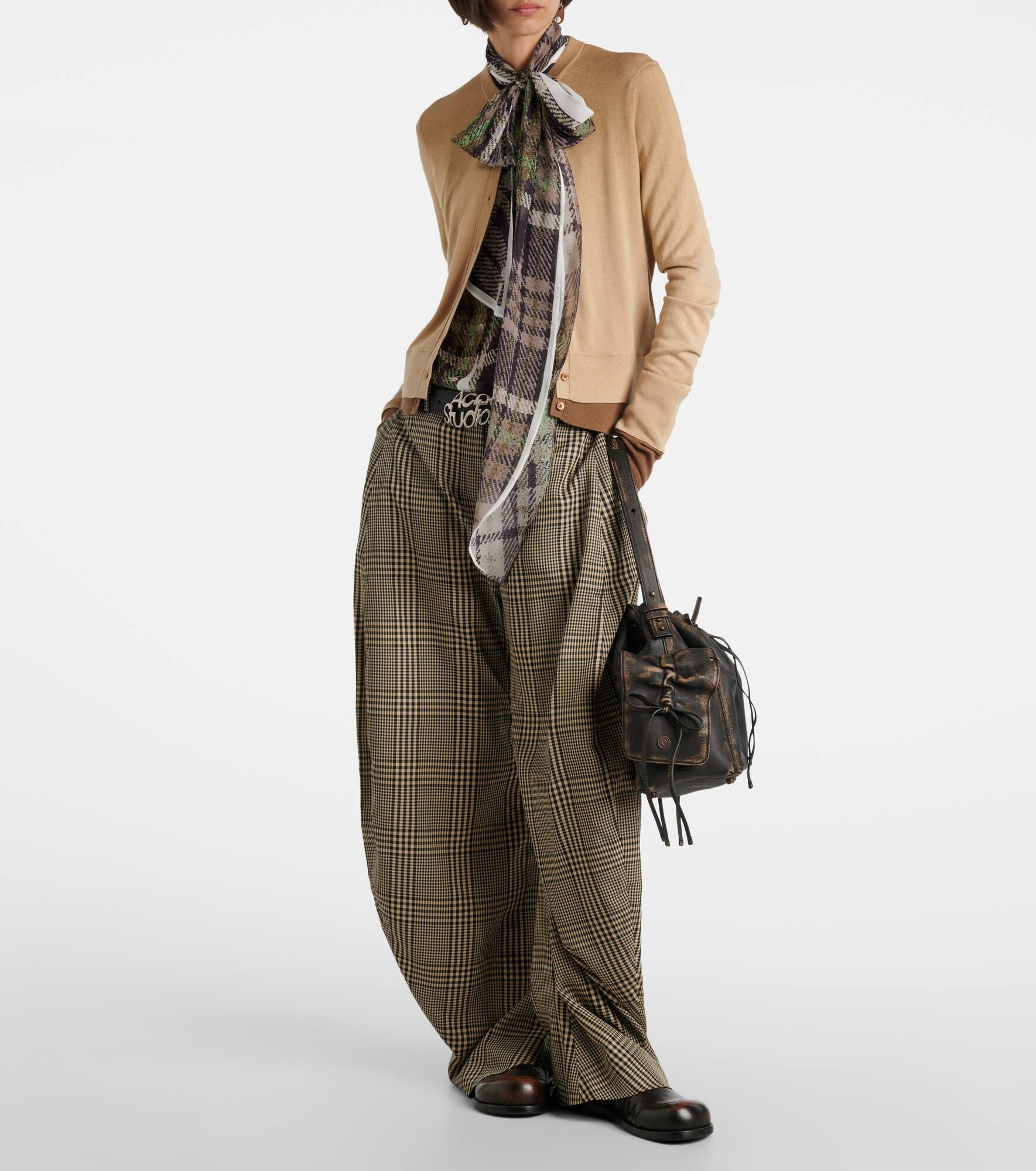 Silk, wool, and cashmere cardigan - 2