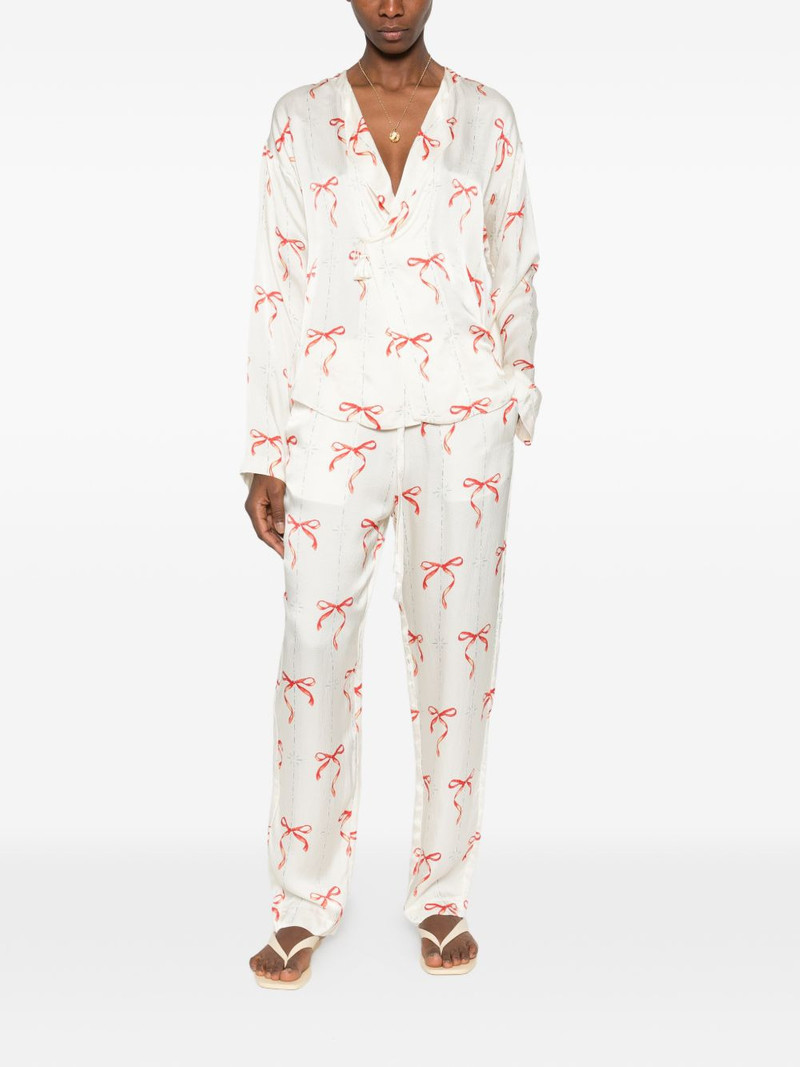 forte_forte bow-patterned trousers outlook