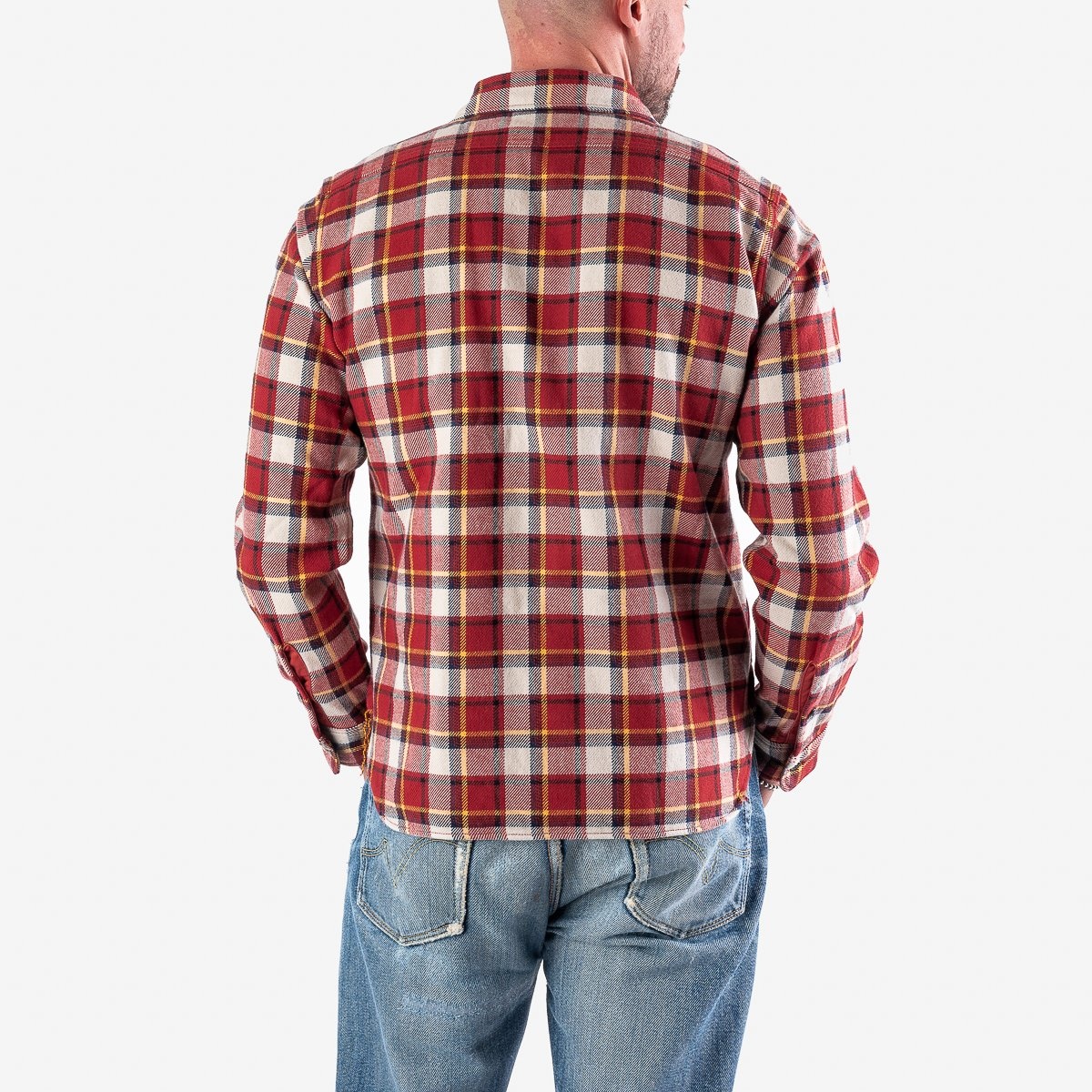 Ultra Heavy Flannel Classic Check Work Shirt - Red - 3