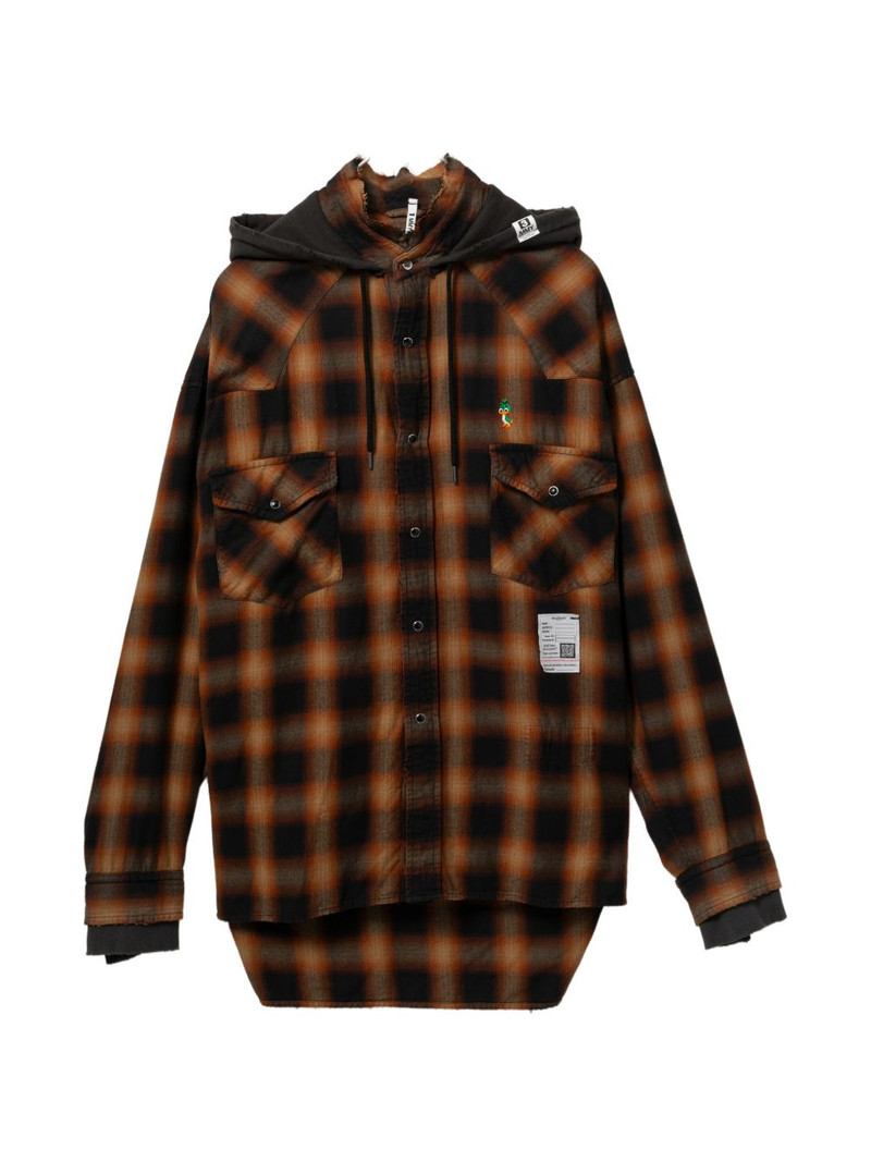 hooded checked shirt 1