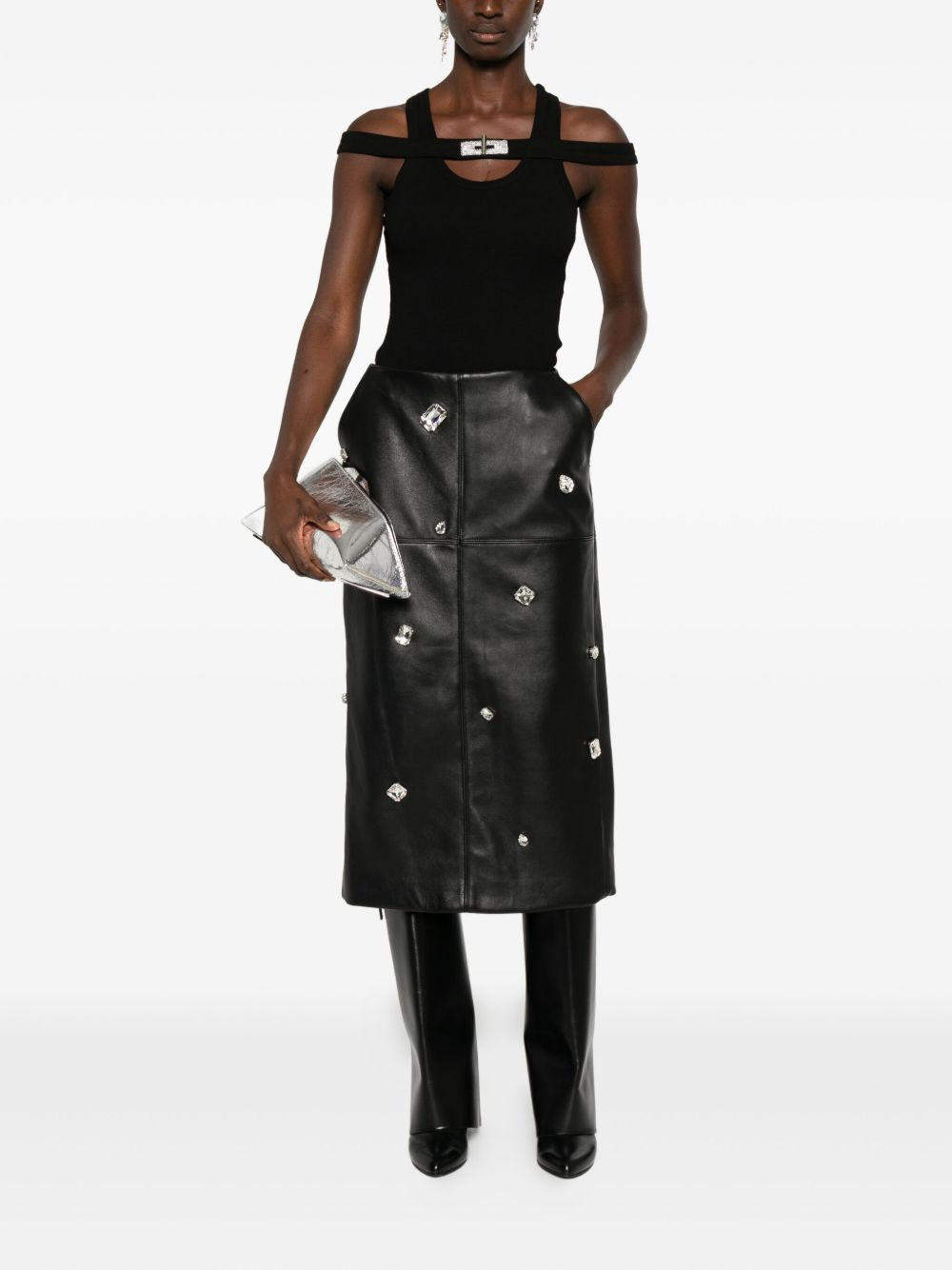crystal-embellished top - 2