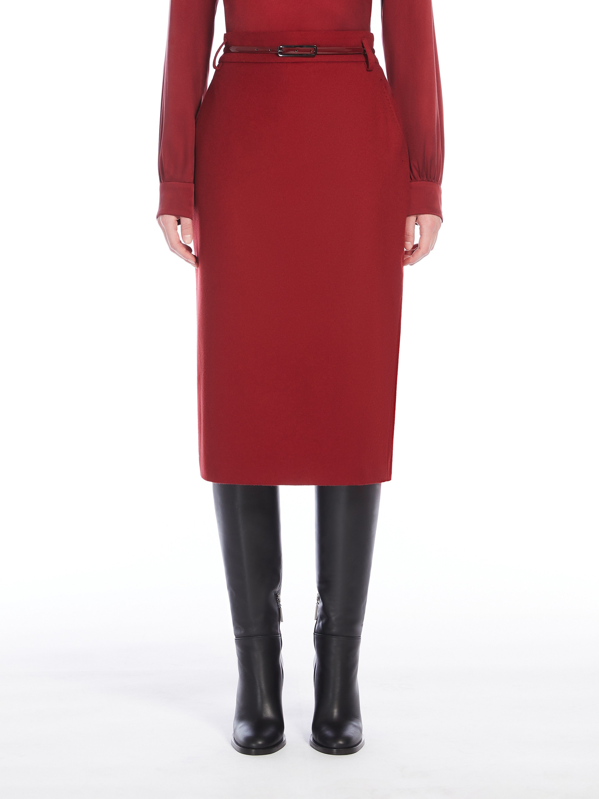 GINSENG Wool pencil skirt - 3