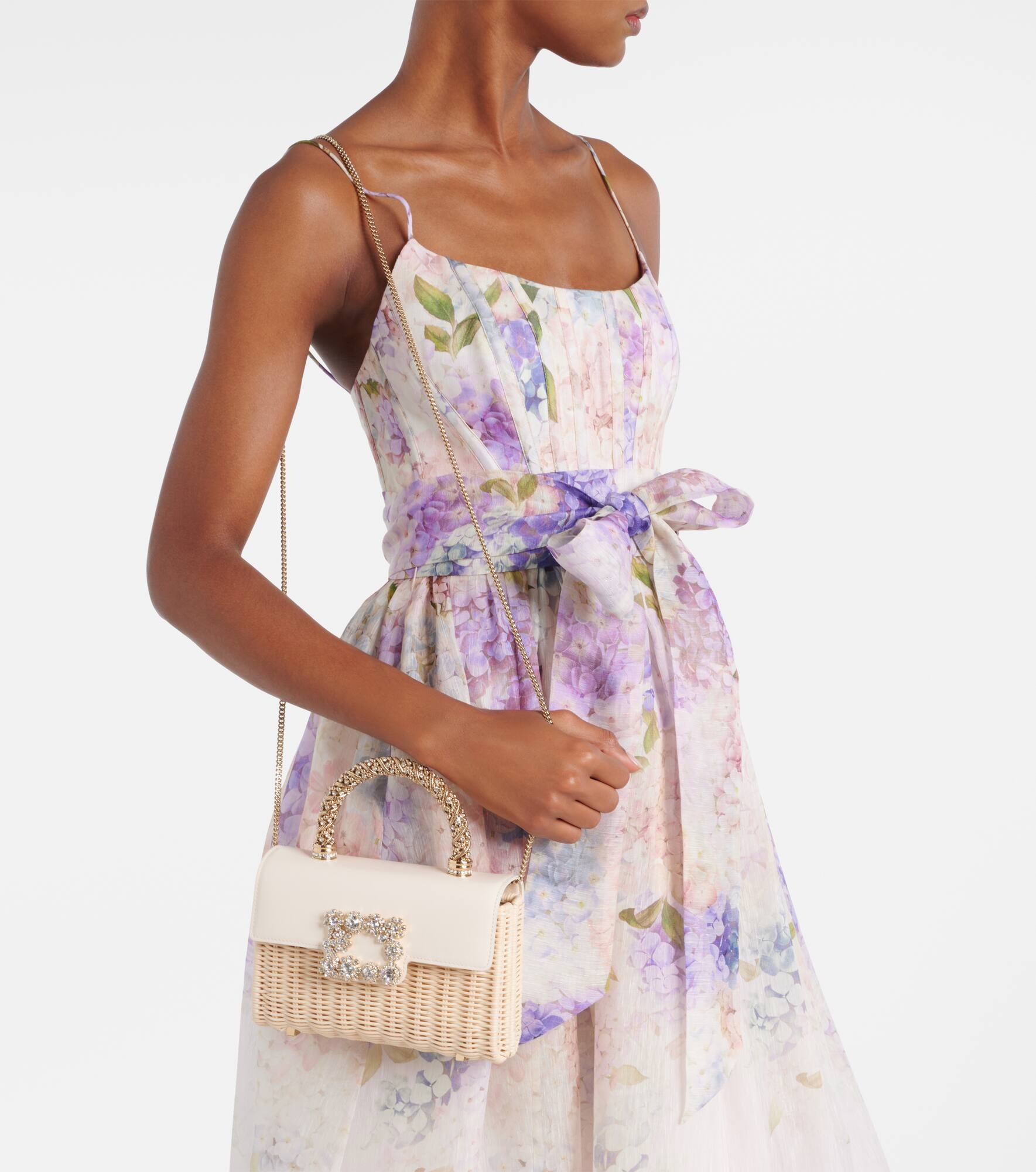 Jewel Efflorescence Mini rattan tote bag - 6