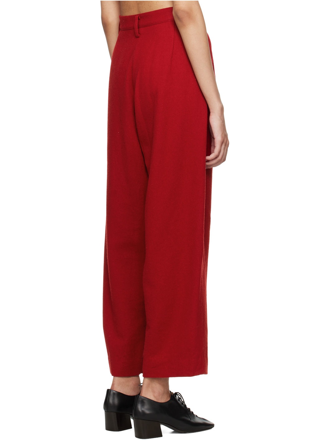 Red Pleated Trousers - 3