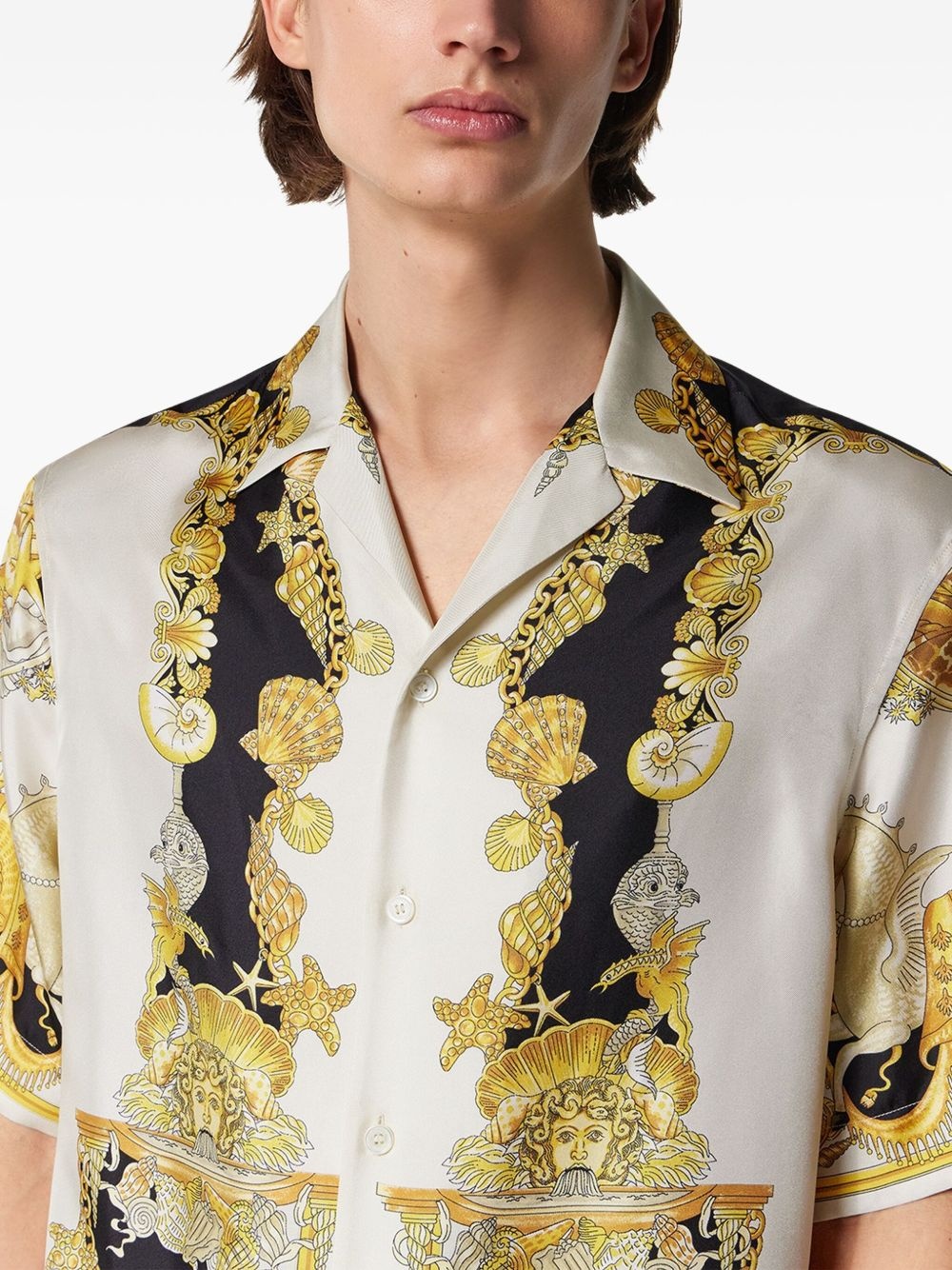 Coral Theatre-print short-sleeve shirt - 5