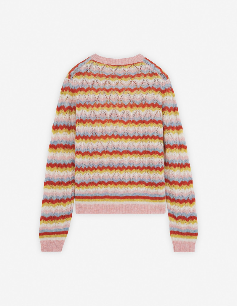 STRIPED ALPACA LACE JUMPER 6