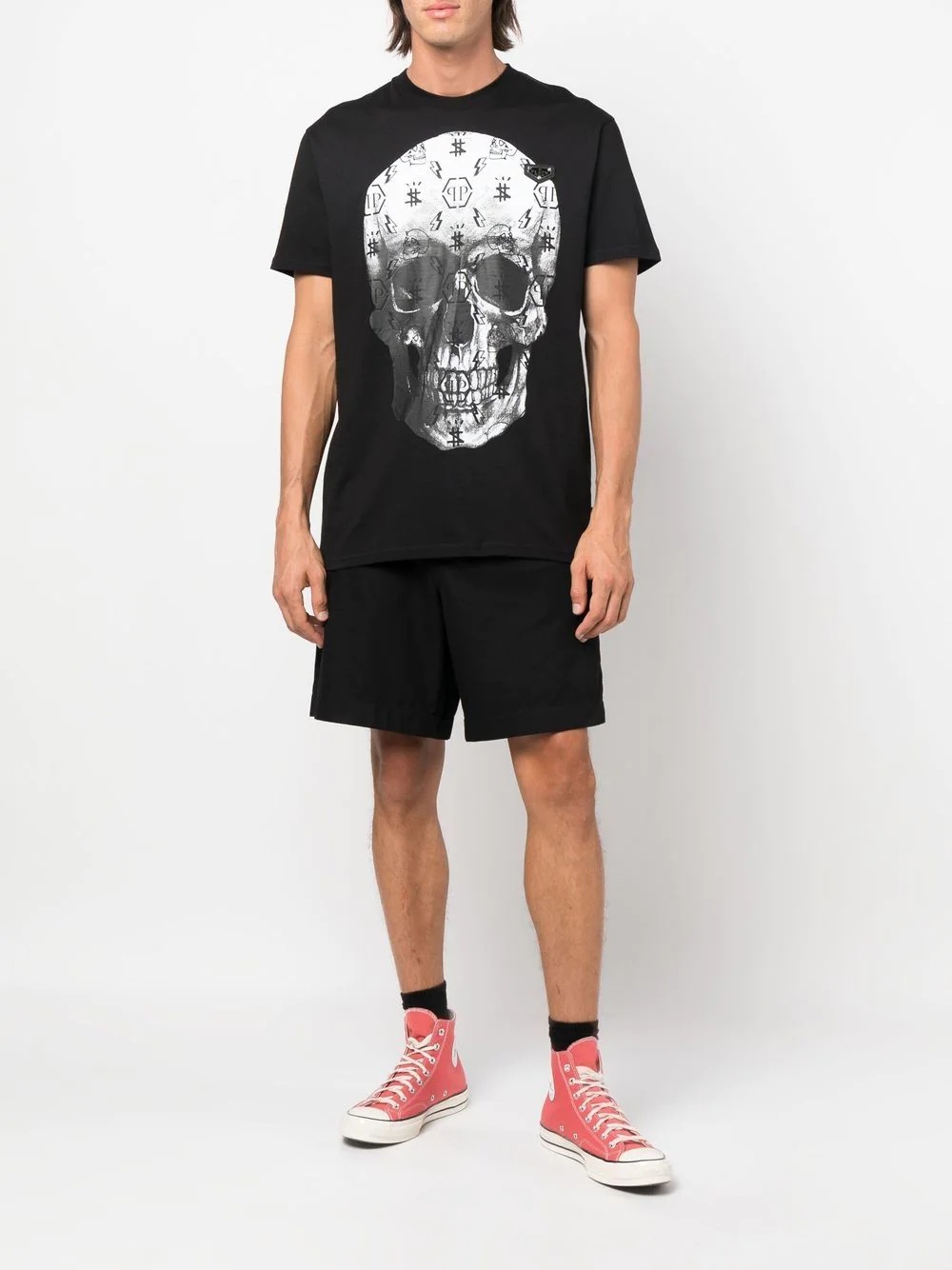 skull-print short-sleeve T-shirt - 2