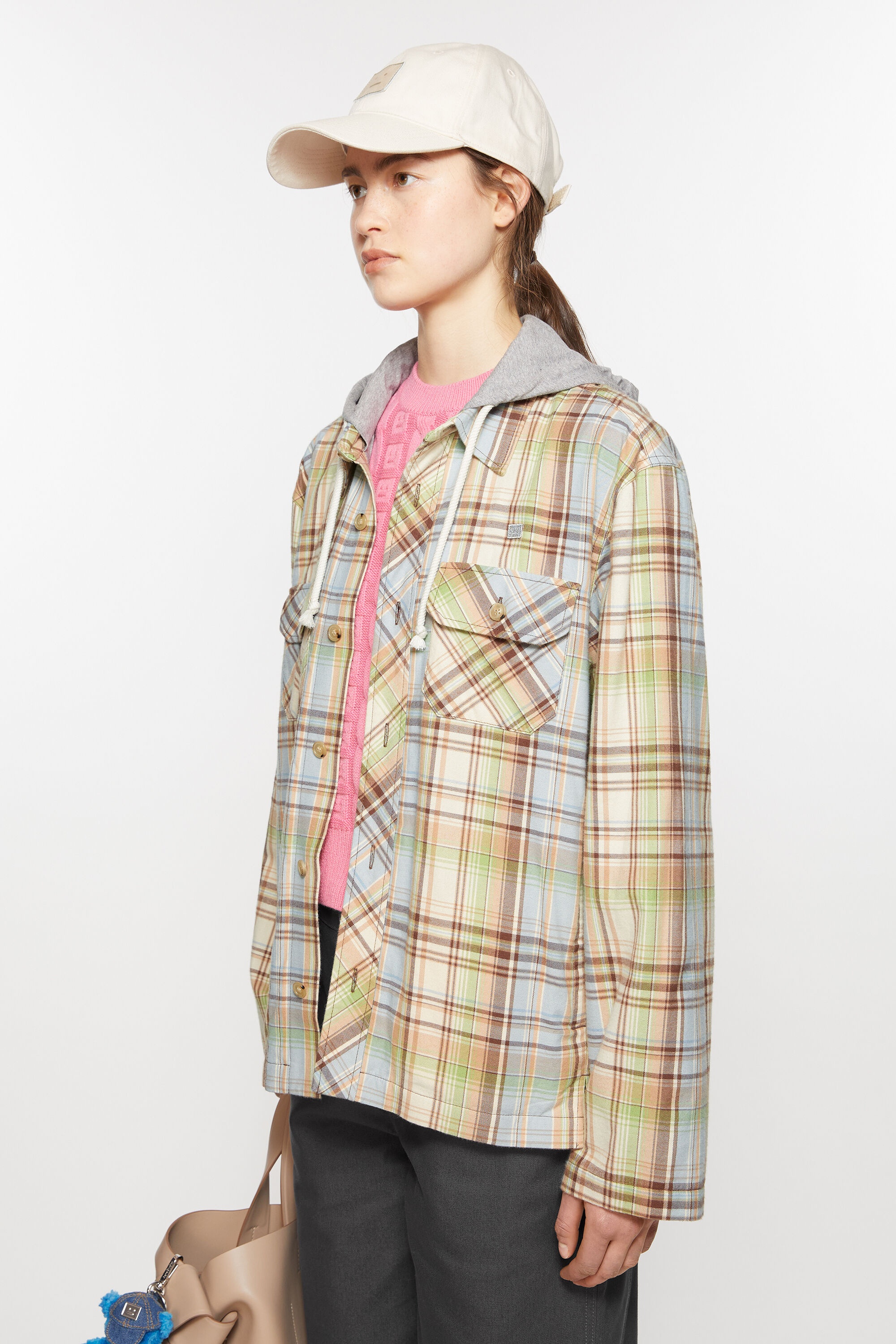 Hooded overshirt jacket - Brown/green - 3