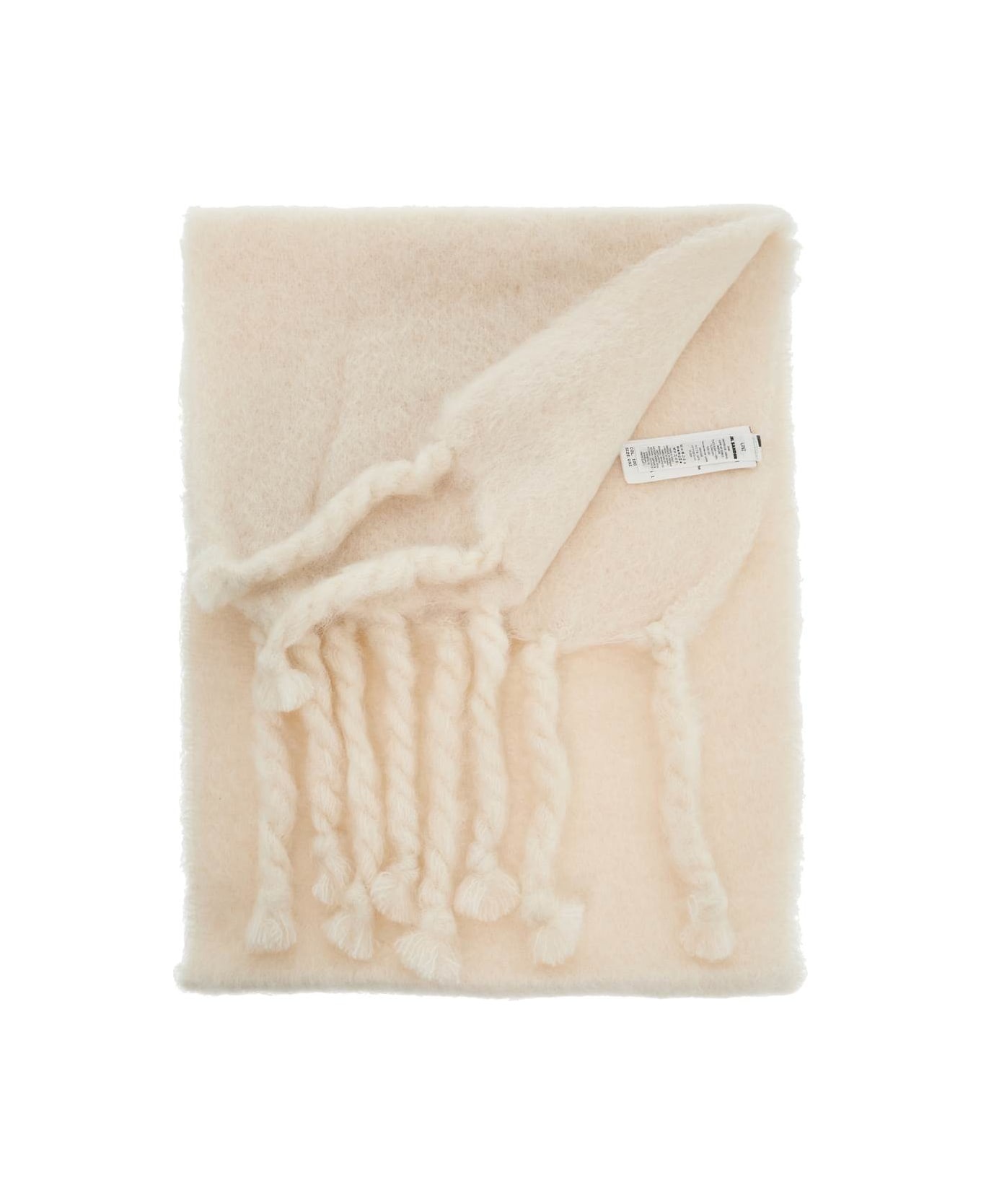 White Mohair Blend Scarf - 2