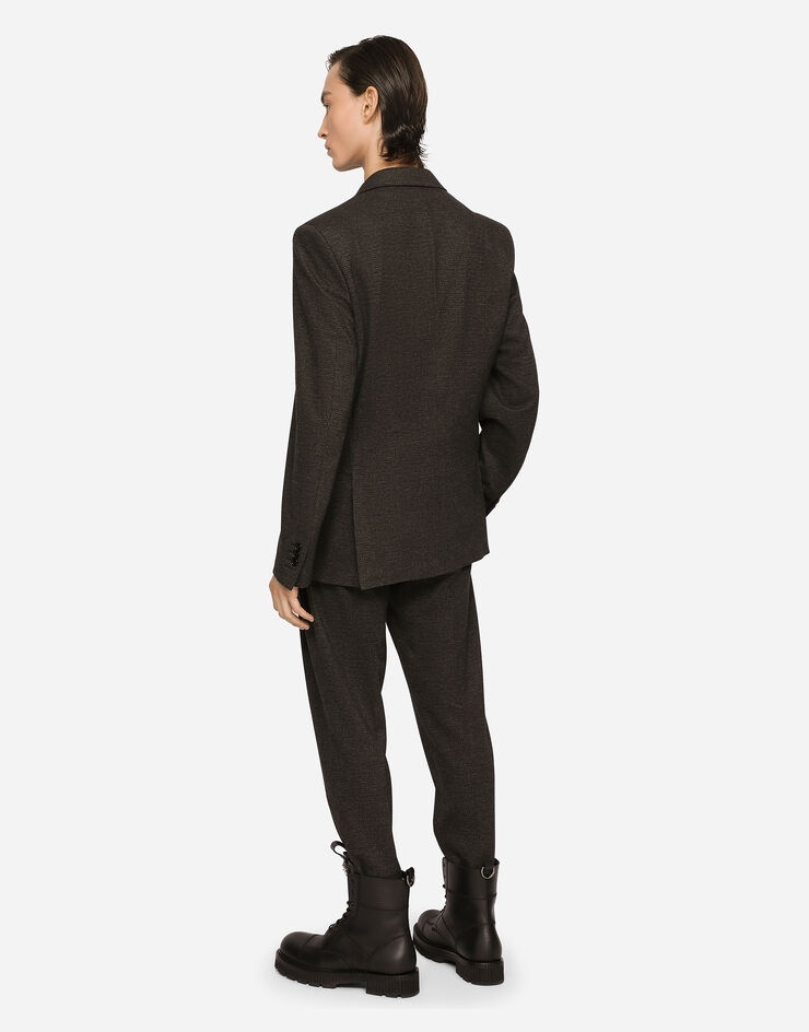 Glen plaid stretch jersey jacket - 4