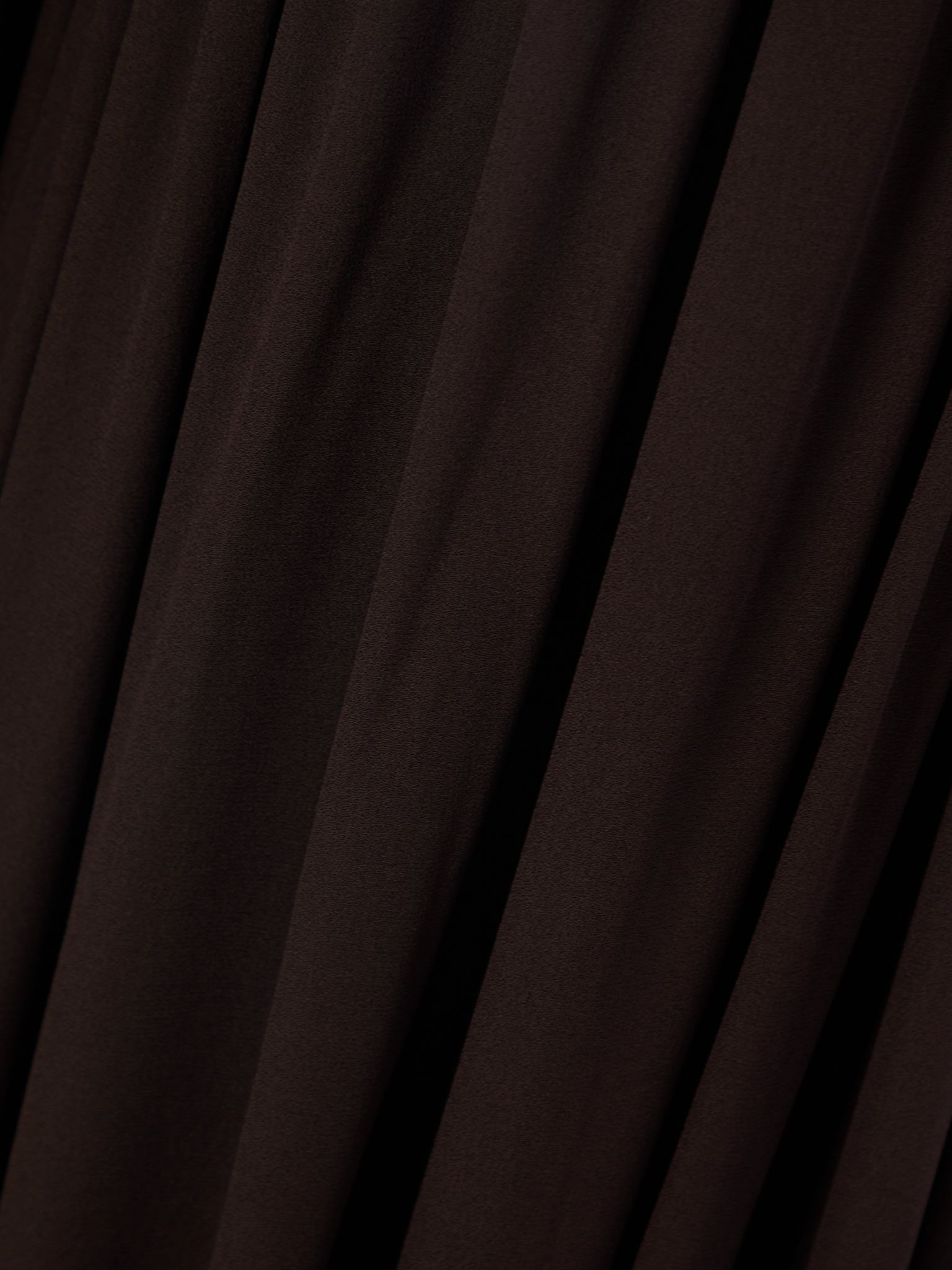 Pleated crepe tapered pants Dark brown - 5
