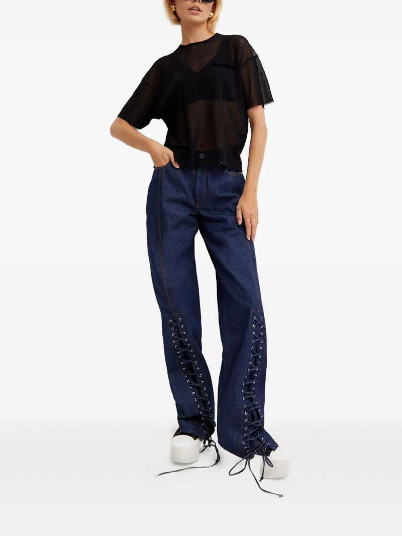 Jean Paul Gaultier laced jeans outlook