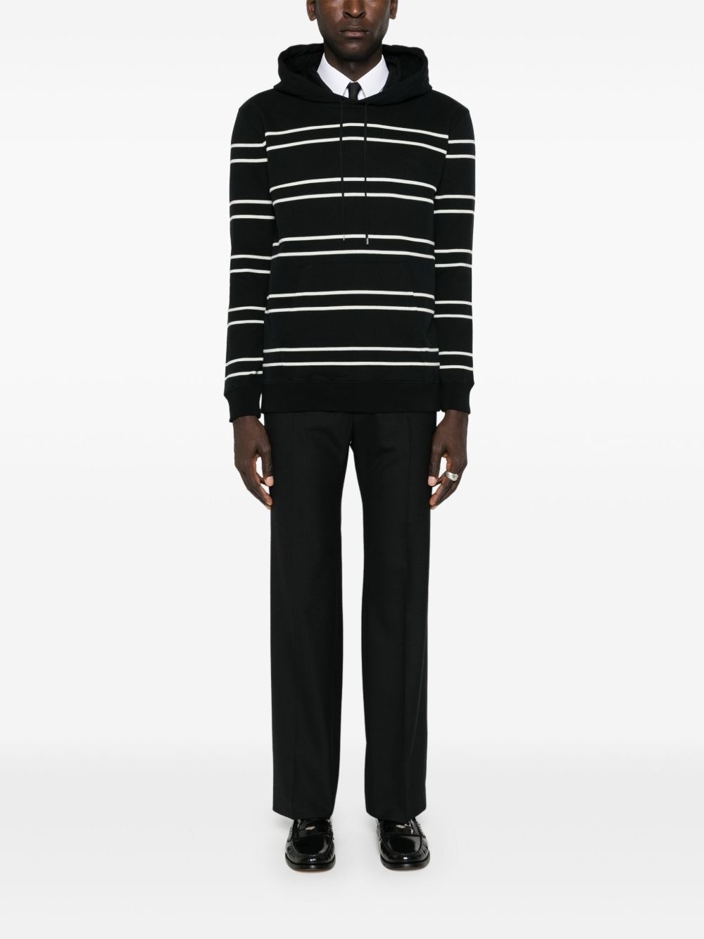 striped cotton hoodie - 2