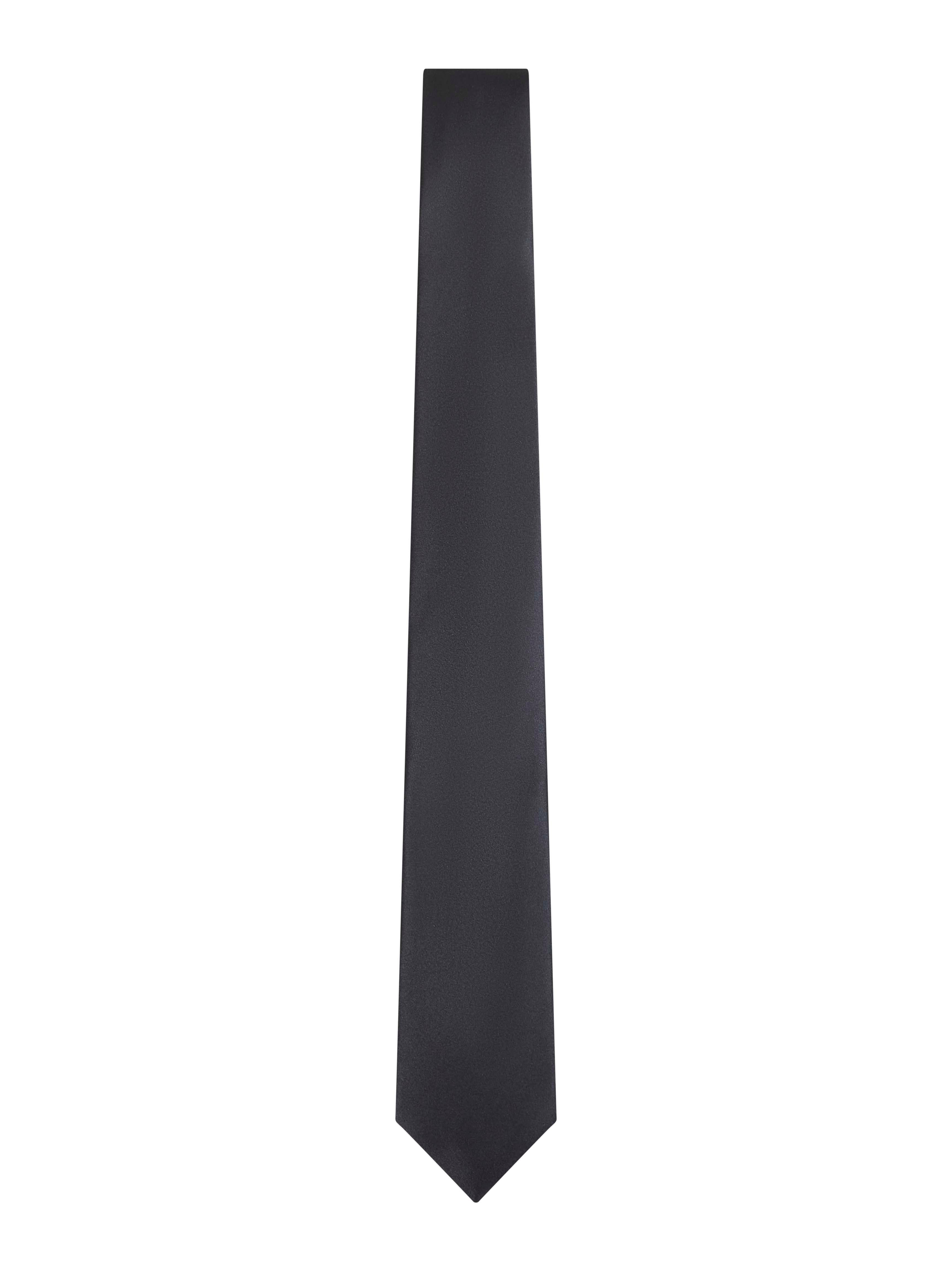 Black silk tie - 1