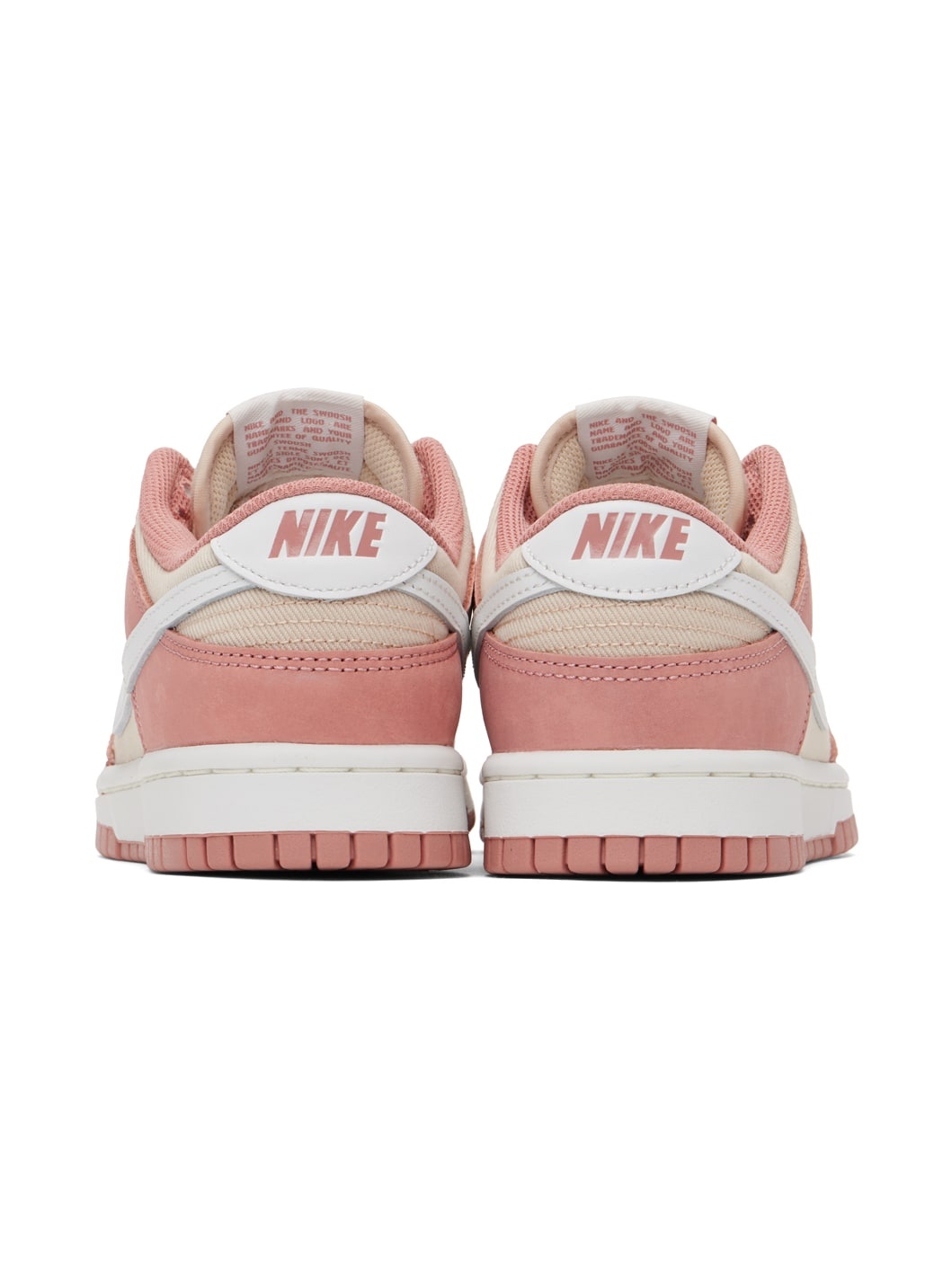 Beige & Pink Dunk Low Retro Premium Sneakers - 2