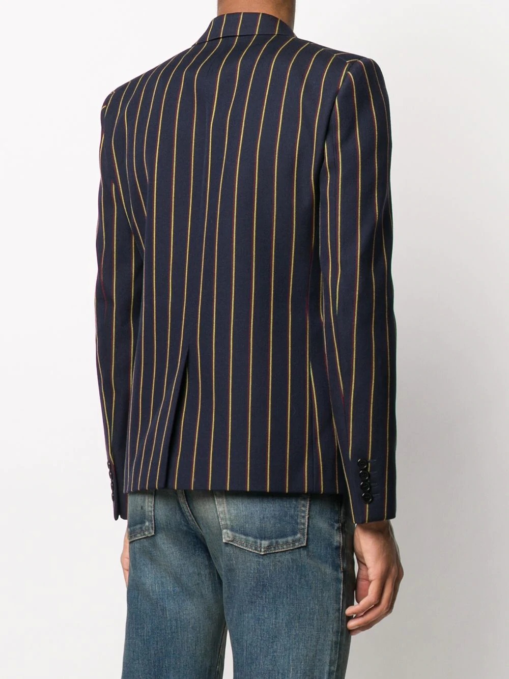 striped double-breasted blazer  - 4