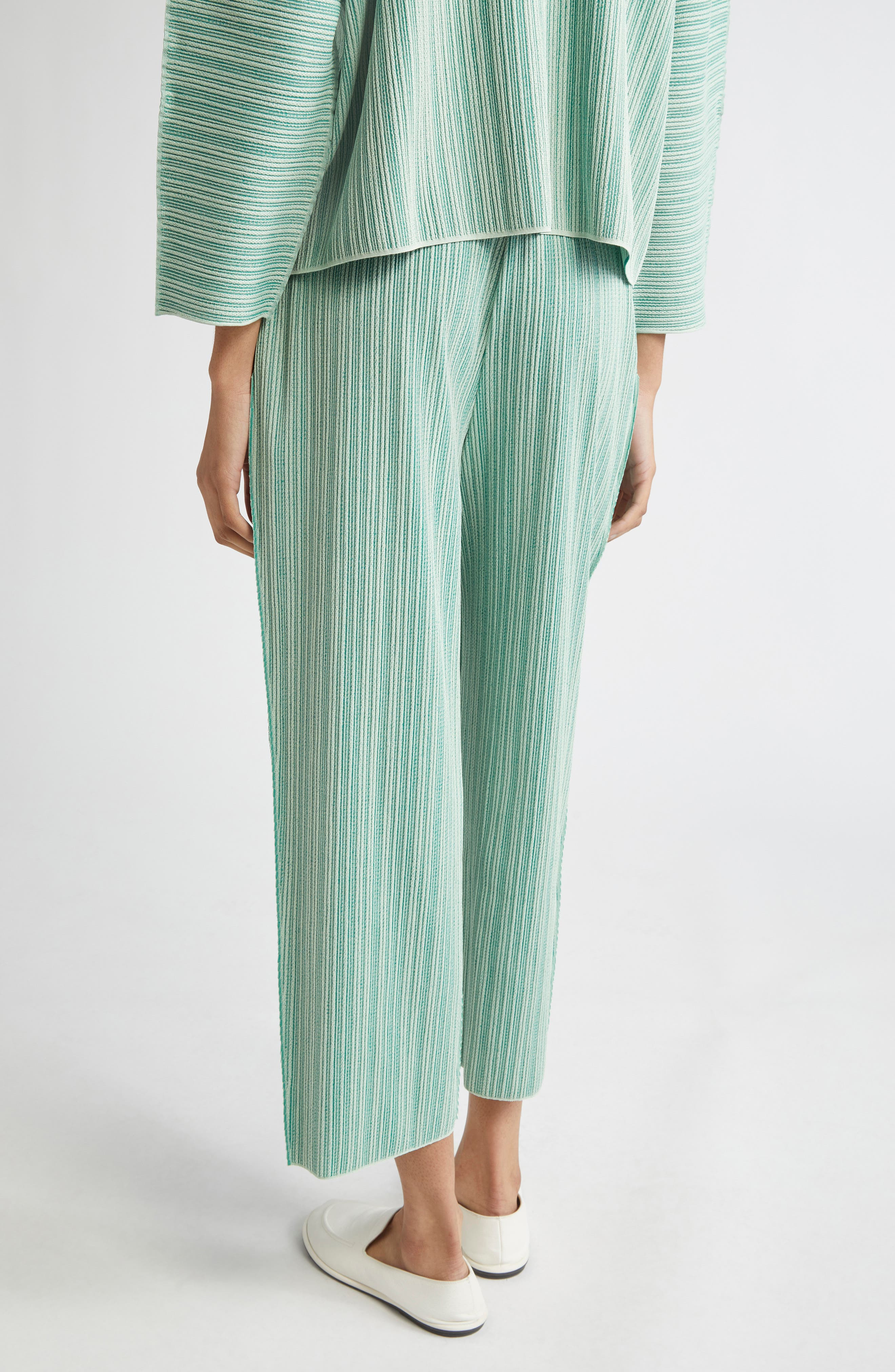 Pleats Please Issey Miyake A-POC Crop Pants in Apple Green at Nordstrom - 3