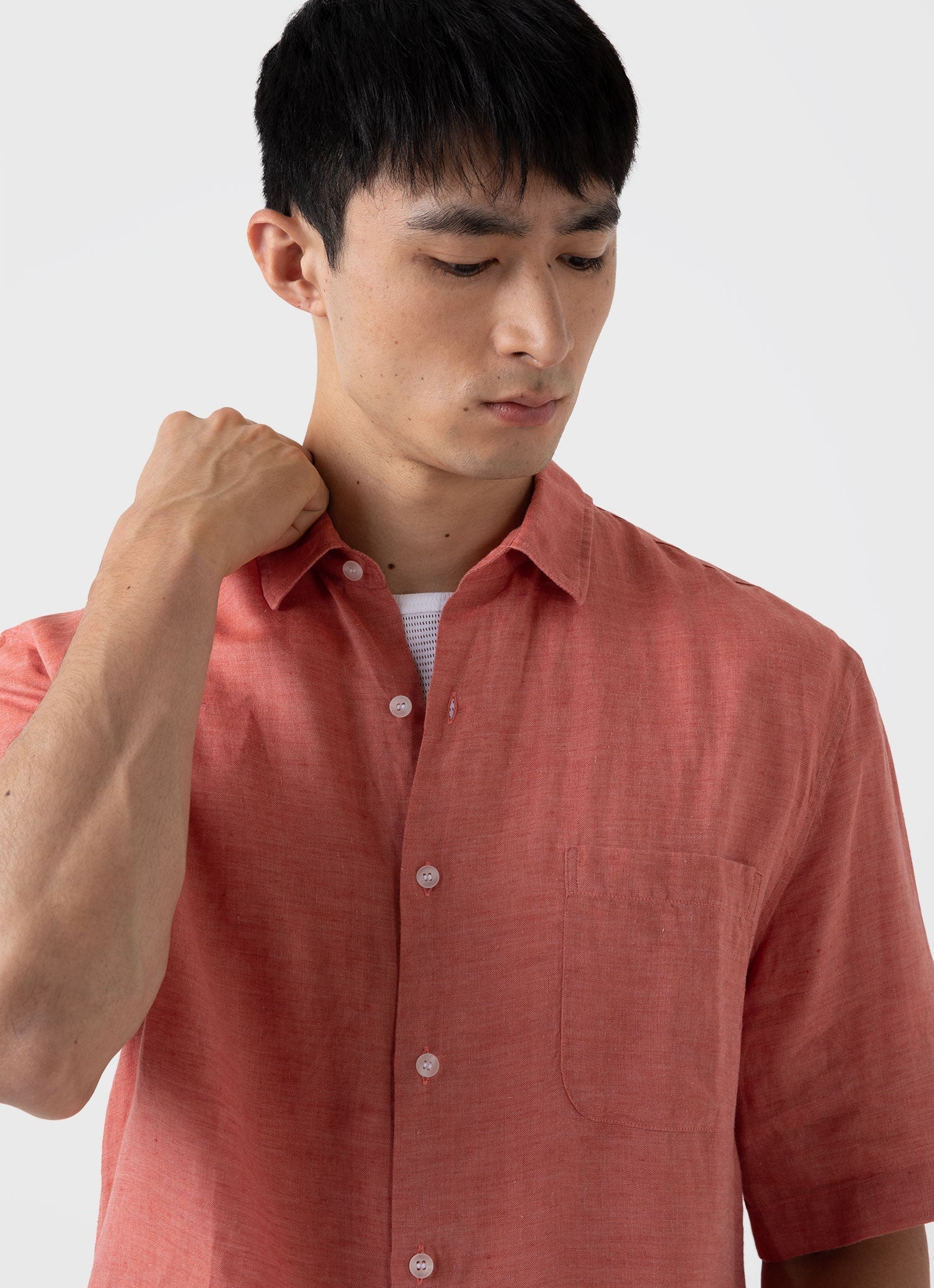Linen Short Sleeve Shirt - 5
