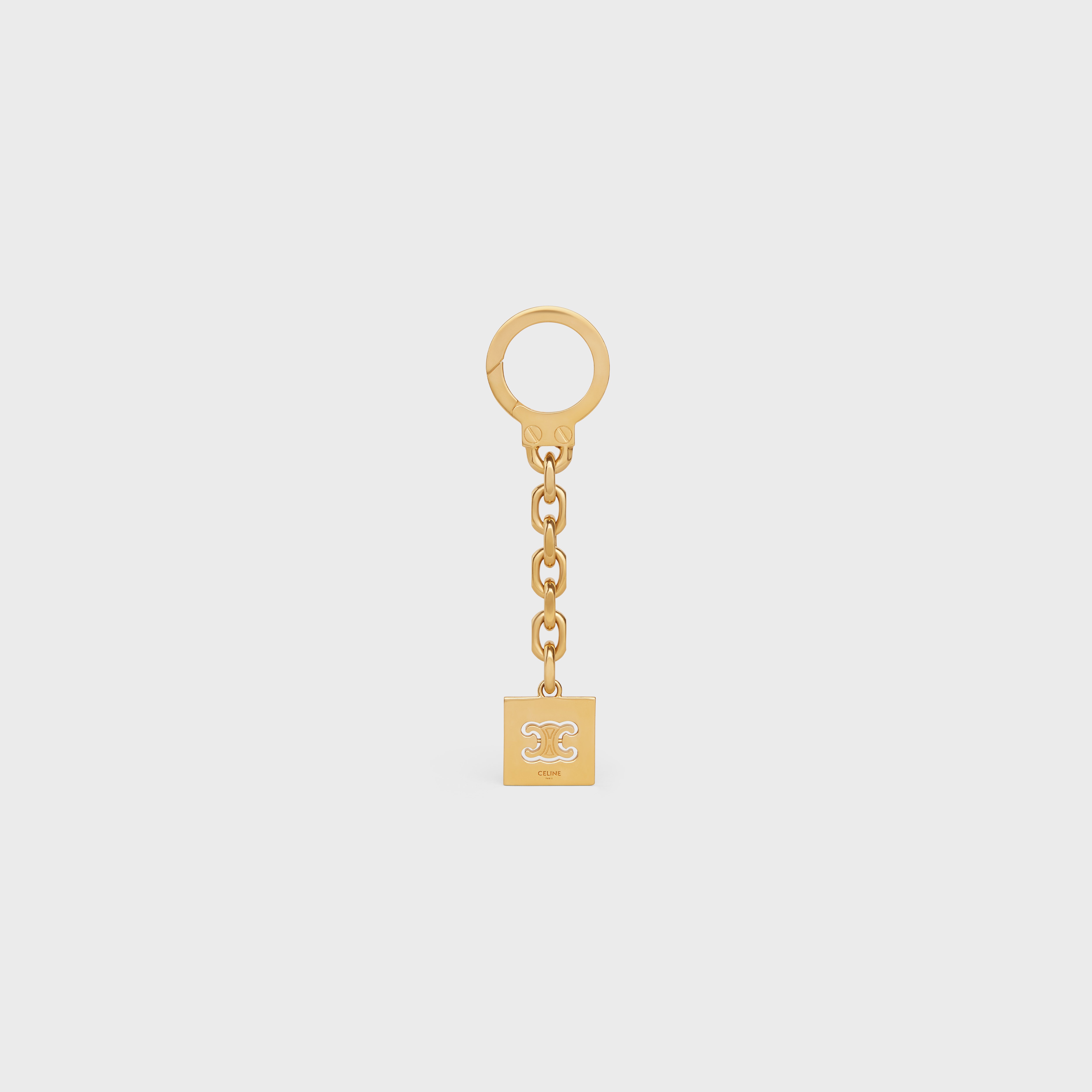 SQUARE TRIOMPHE CHARM IN BRASS - 1