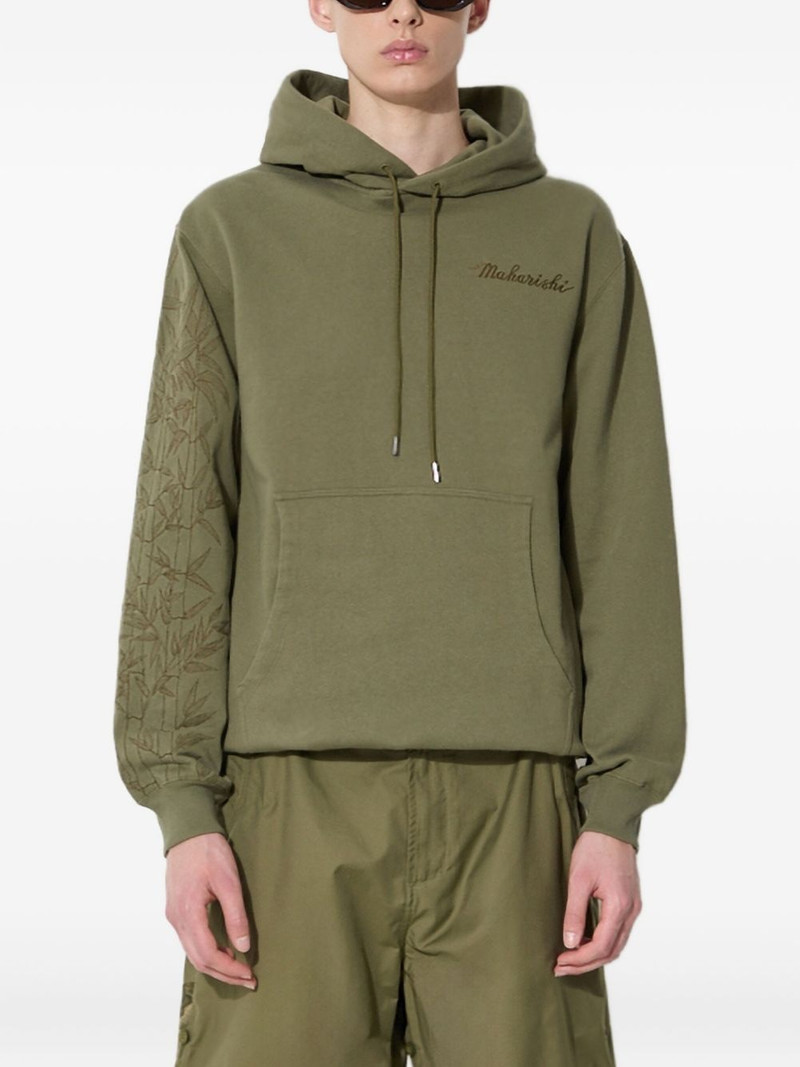 bamboo-sleeve embroidered hoodie 1