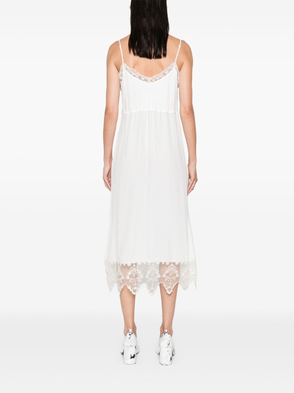 lace-trim midi dress - 4