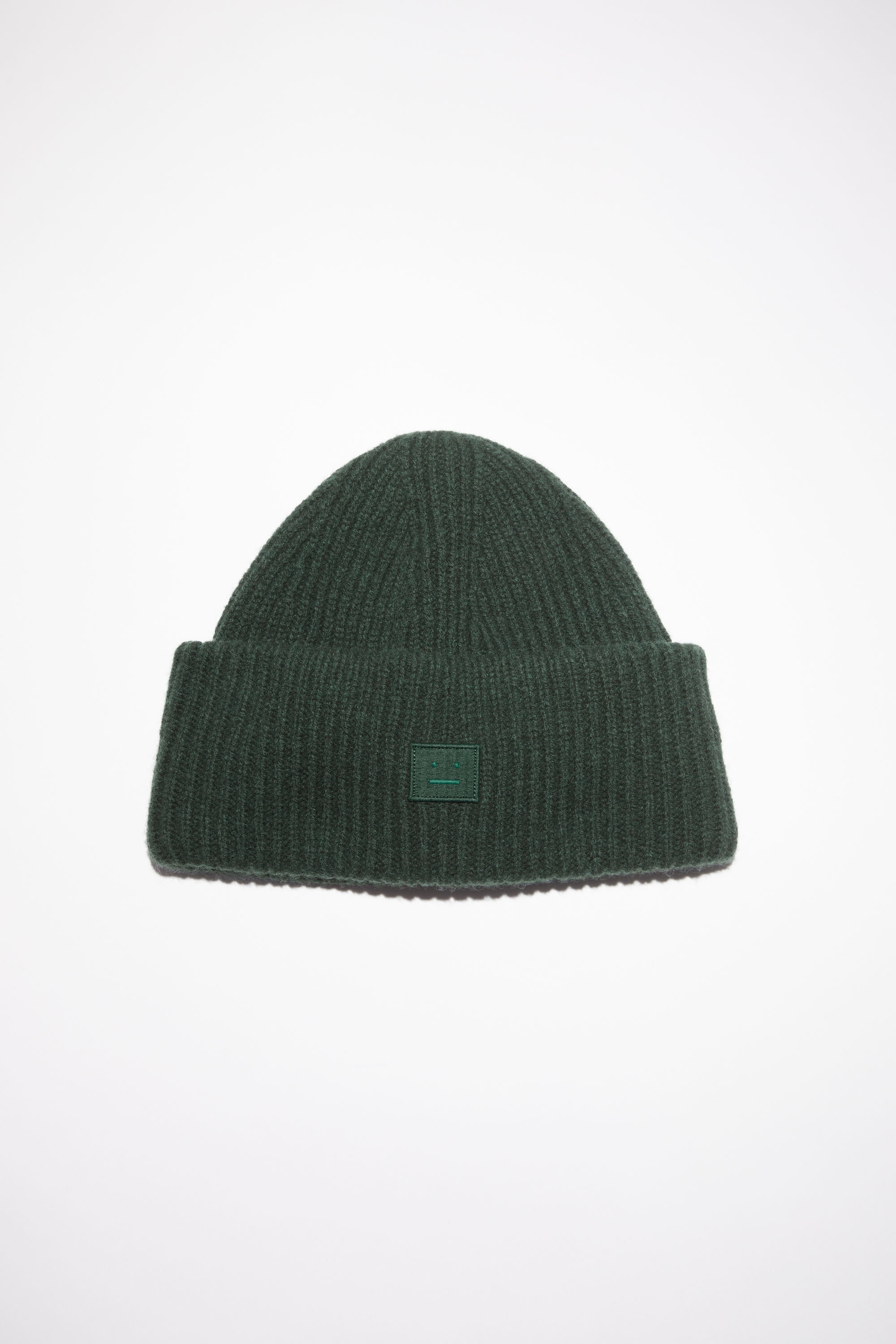 Small face logo beanie - Bottle green - 1