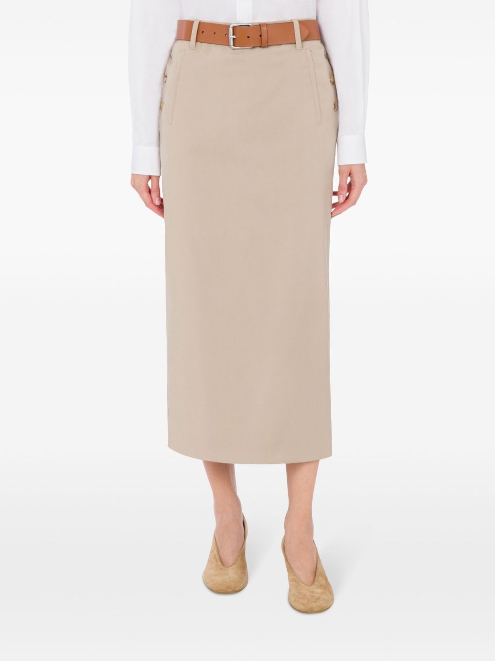 belted midi skirt - 2