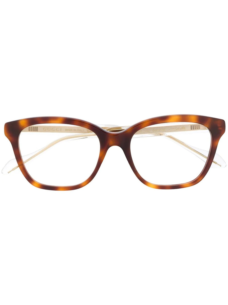 tortoiseshell square-frame glasses 1