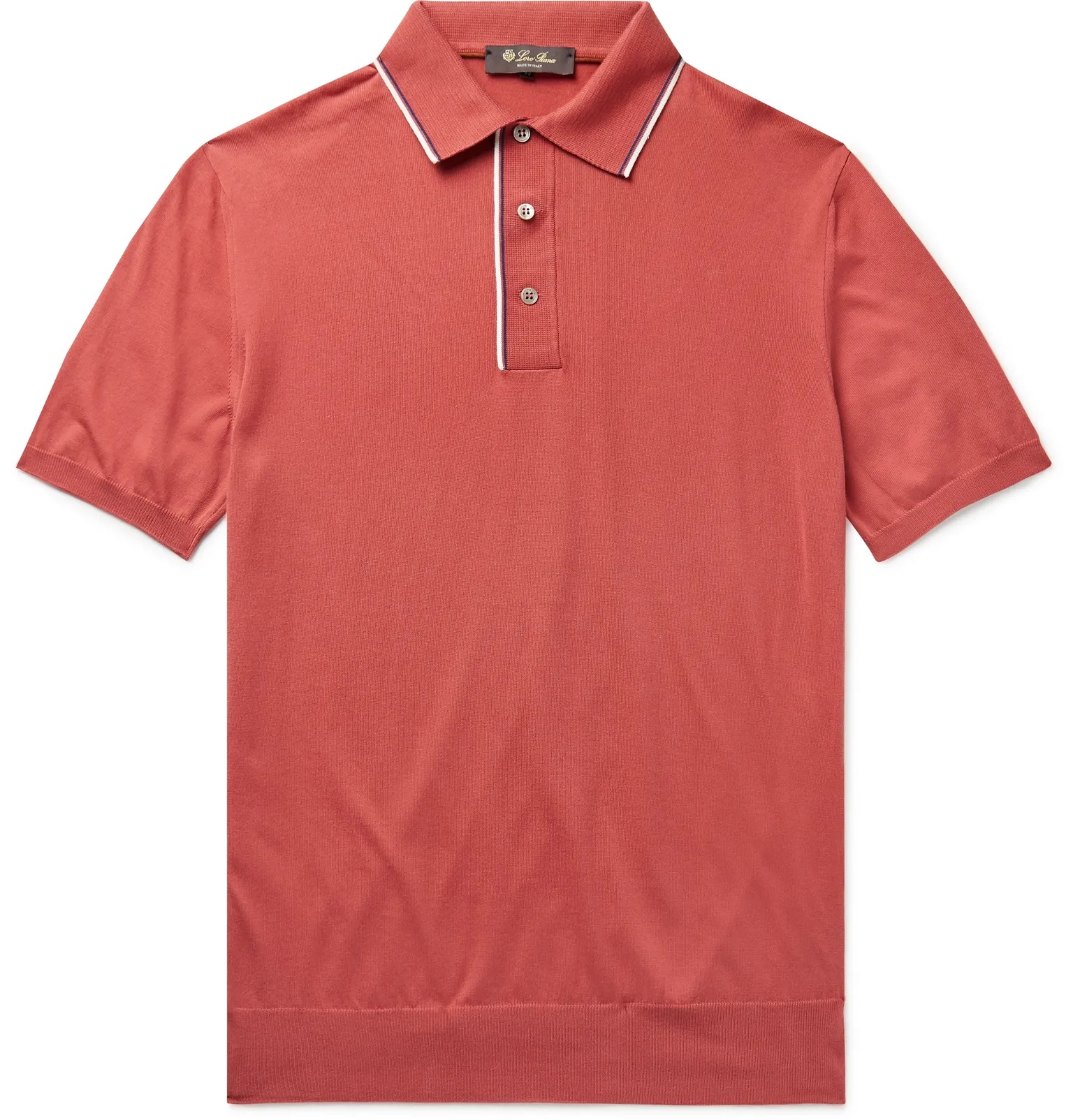 Contrast-Tipped Cotton-Jersey Polo Shirt - 1