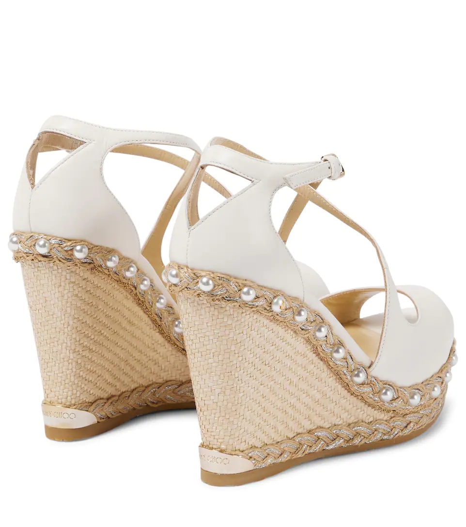 Dakota 120 leather espadrille wedges - 3