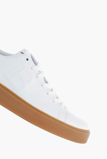 Smooth white leather B-Court sneakers - 6