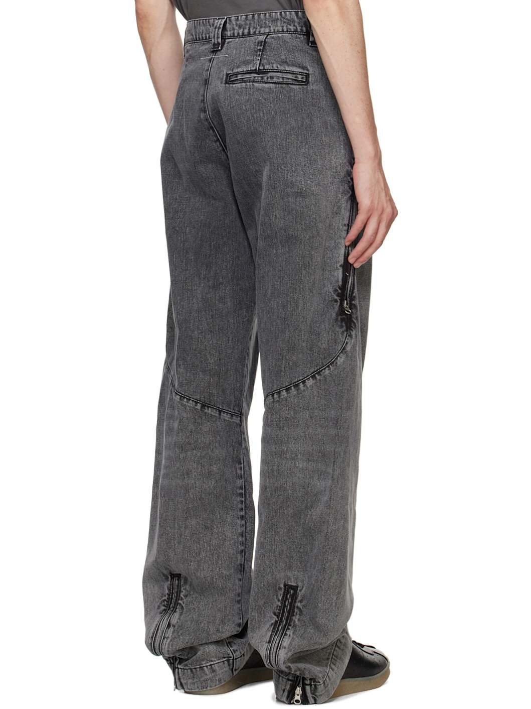 Gray Straight Leg Jeans - 3