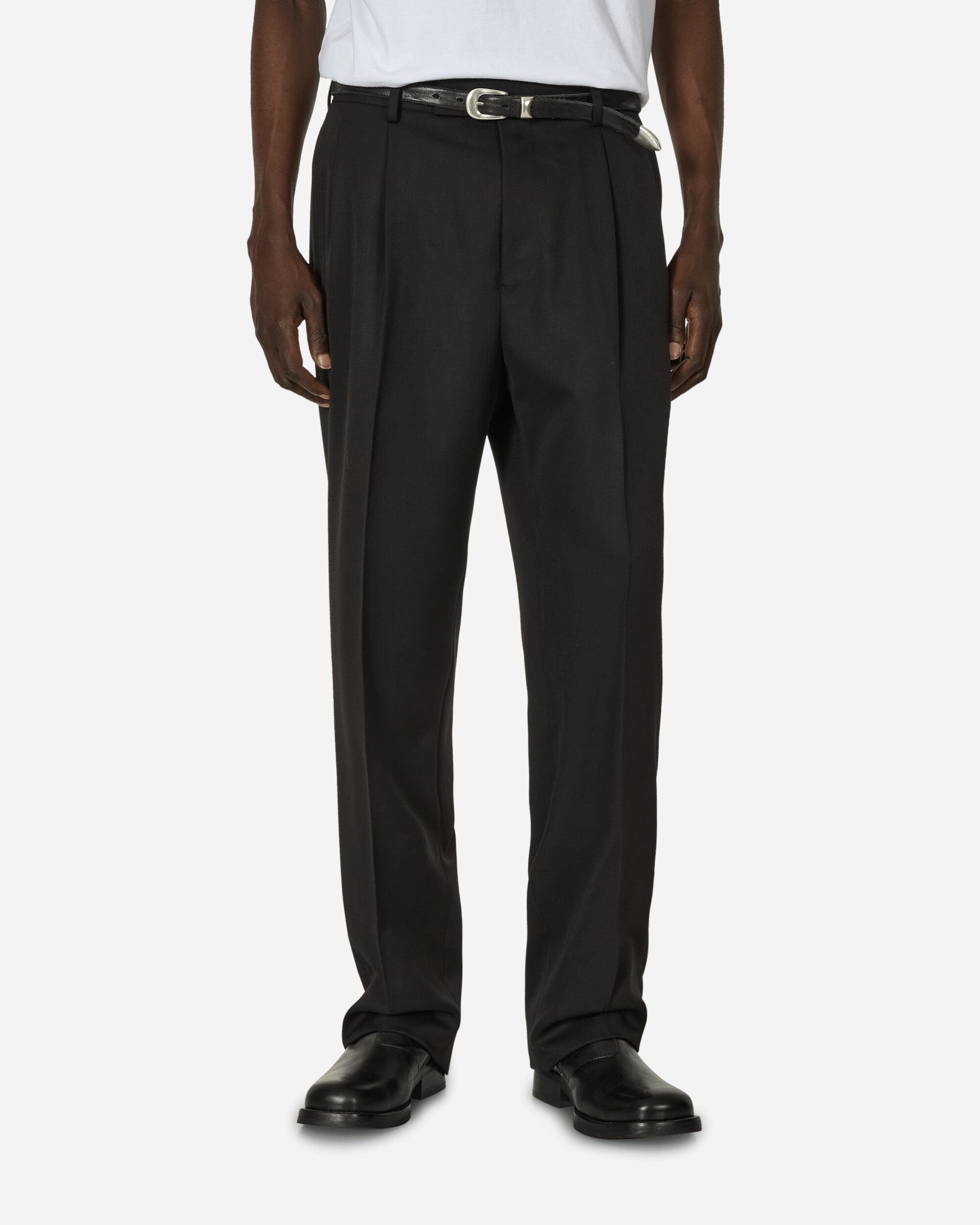 Dormeuil Double Pleated Trousers Black - 1