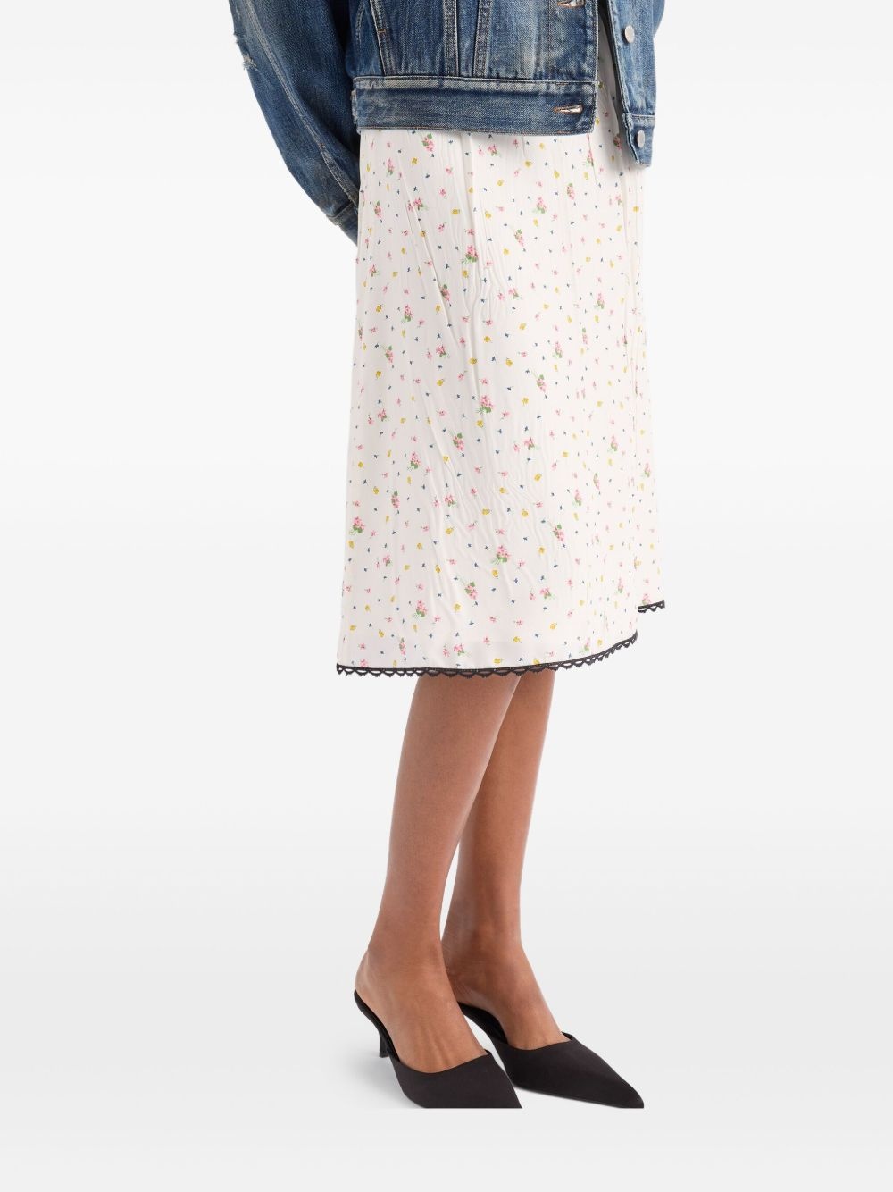 floral-print skirt - 4