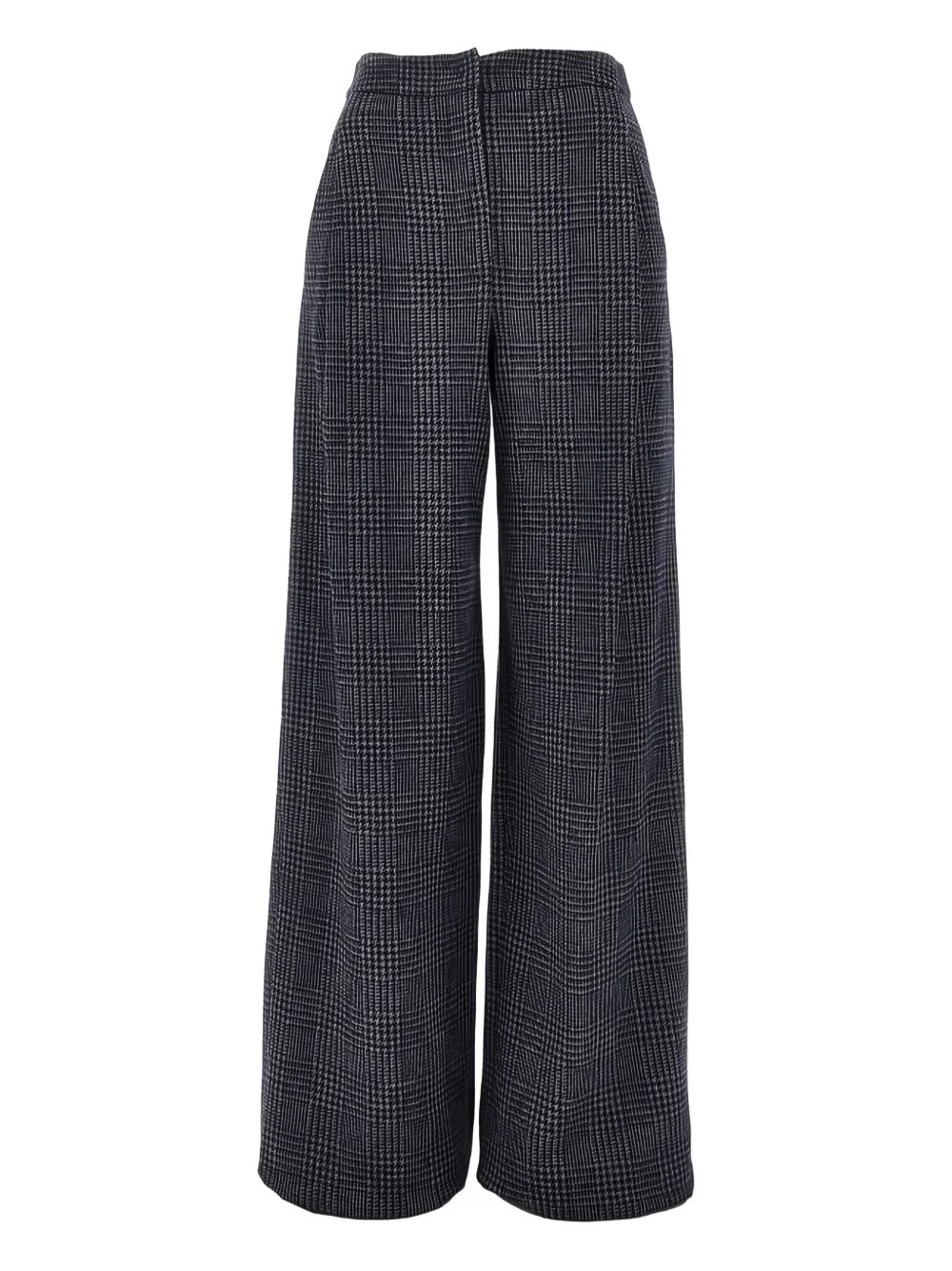 check-pattern trousers - 1