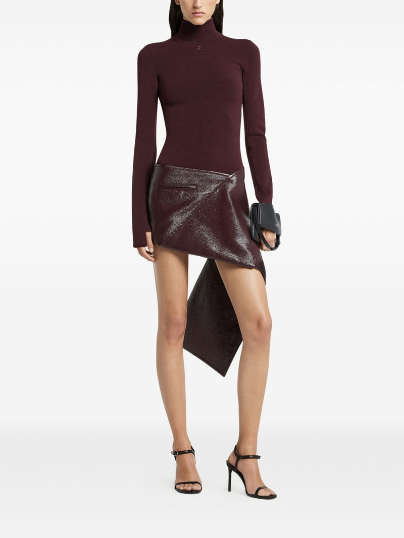 courrèges mock-neck long-sleeve sweater outlook