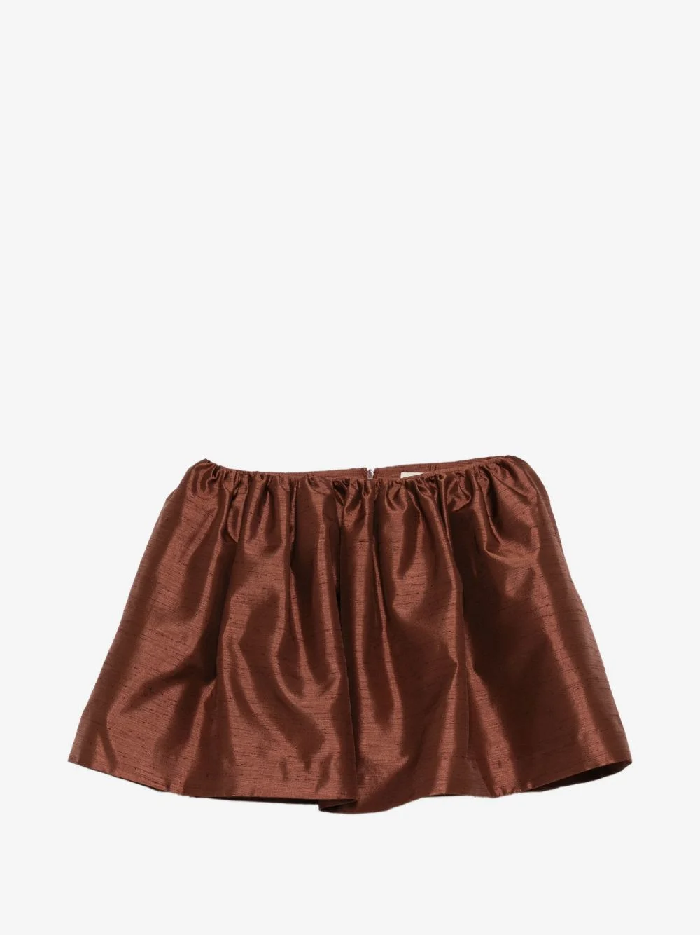 pleated slub-texture skirt - 1