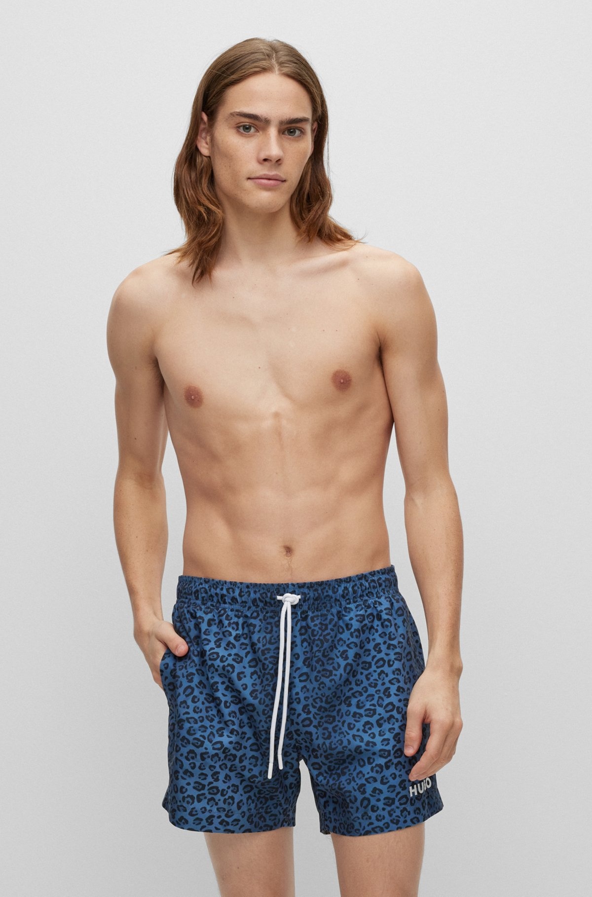 QUICK-DRY ANIMAL-PRINT SWIM SHORTS - 2